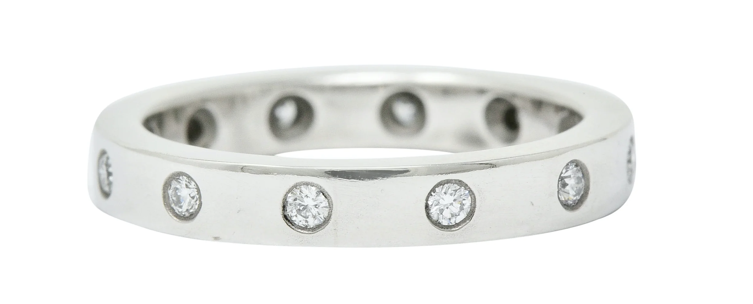 Modern 0.36 CTW Diamond Platinum Eternity Band Ring - Image 3