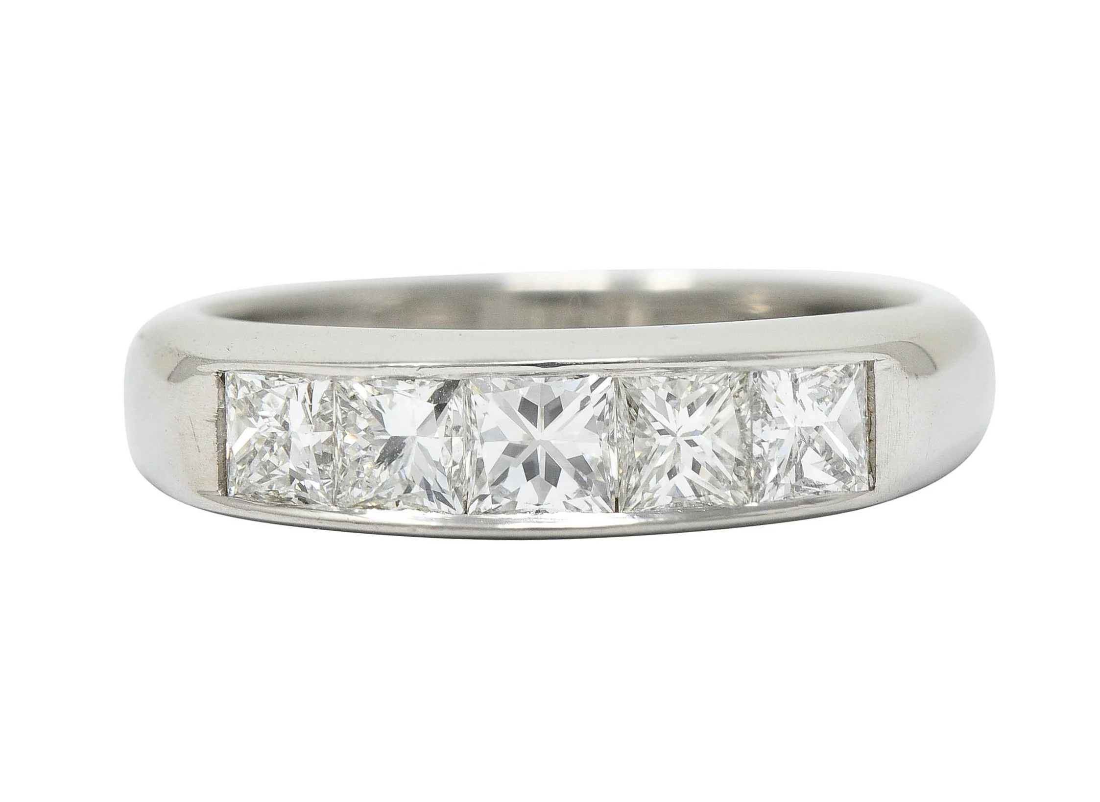 Modern 1.02 CTW Princess Diamond Platinum Channel Band Ring