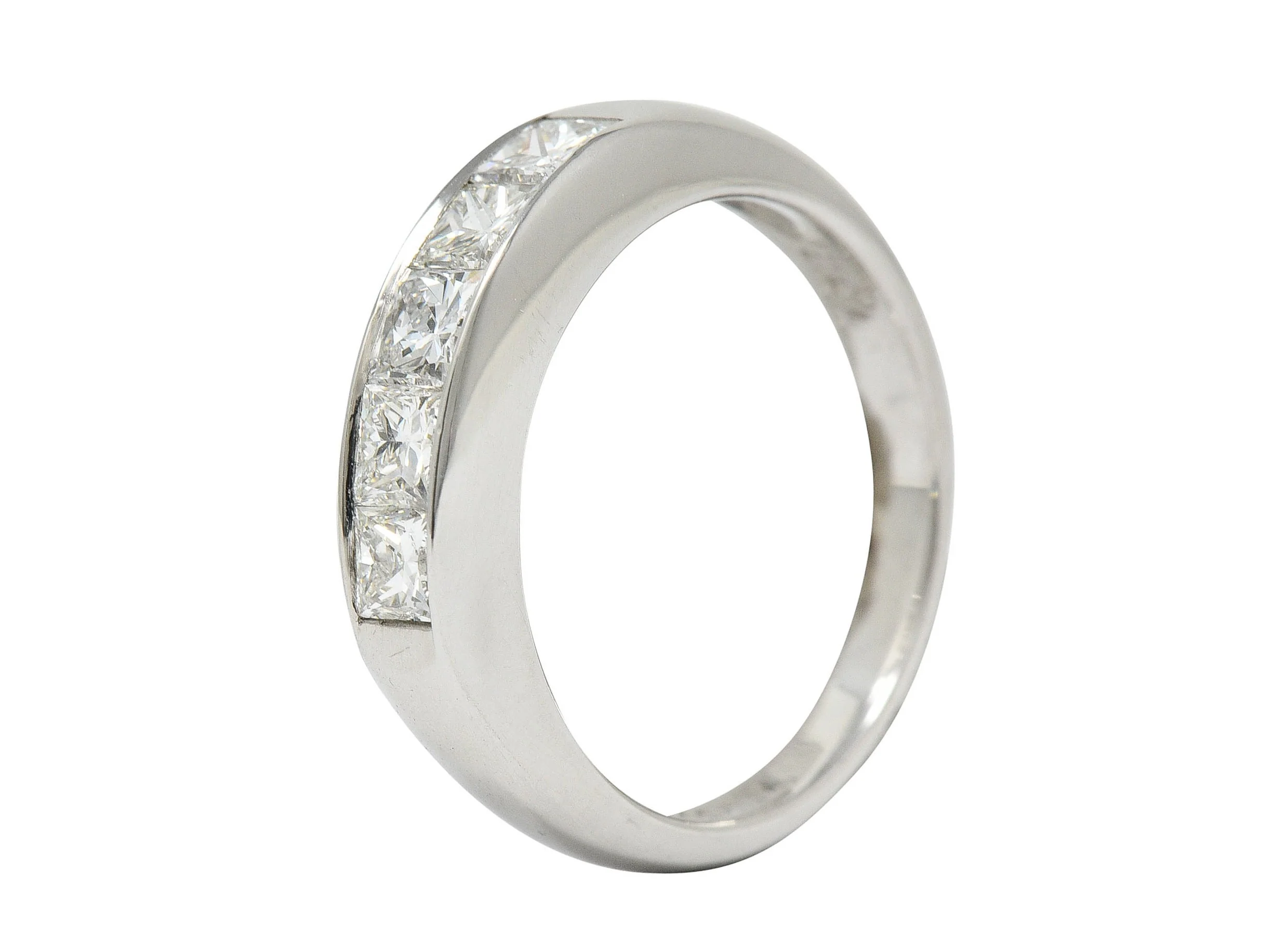 Modern 1.02 CTW Princess Diamond Platinum Channel Band Ring - Image 10