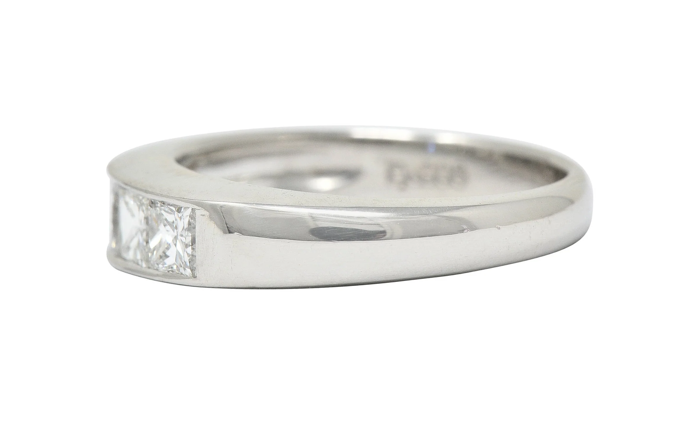 Modern 1.02 CTW Princess Diamond Platinum Channel Band Ring - Image 5