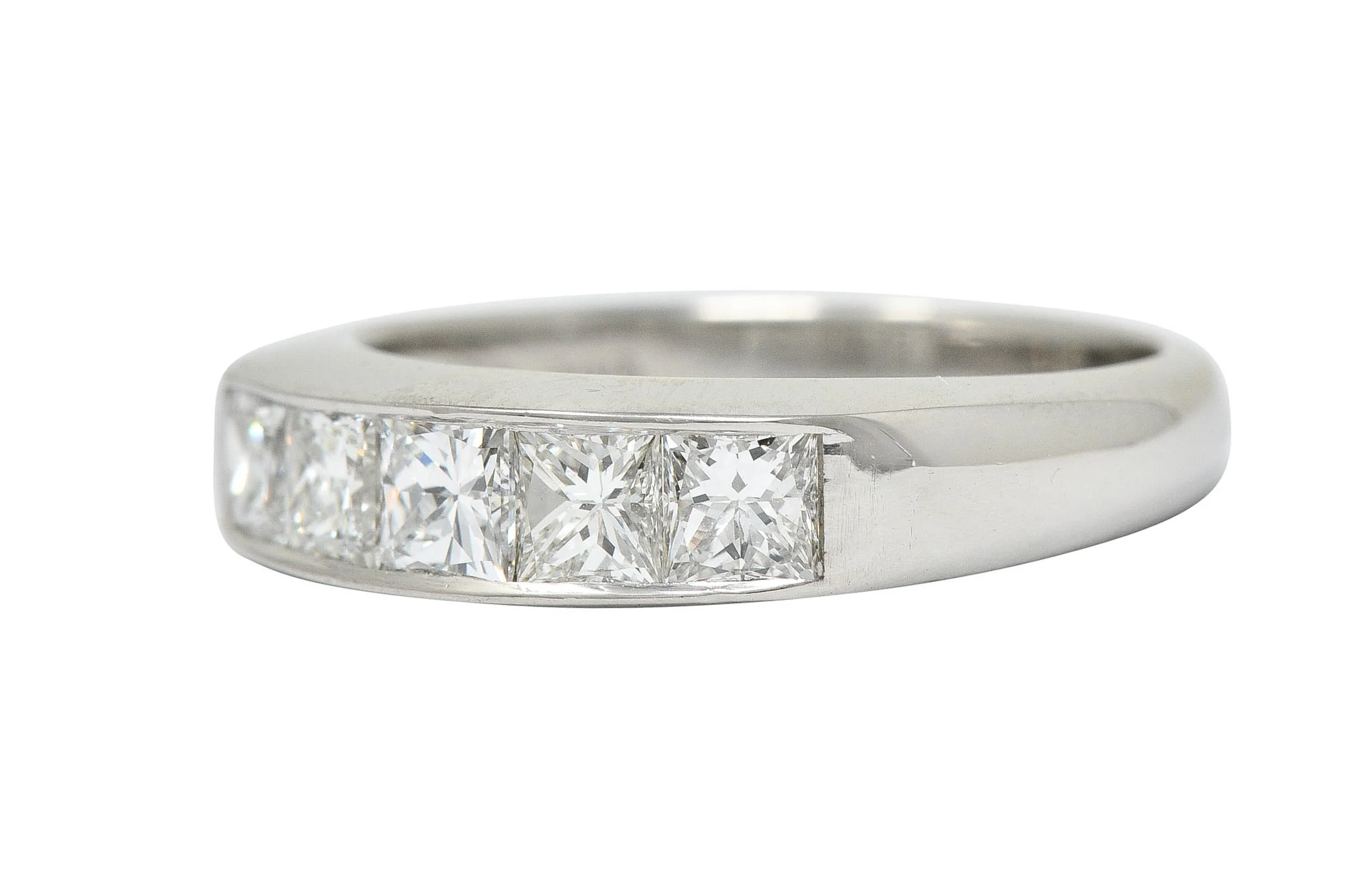 Modern 1.02 CTW Princess Diamond Platinum Channel Band Ring - Image 6