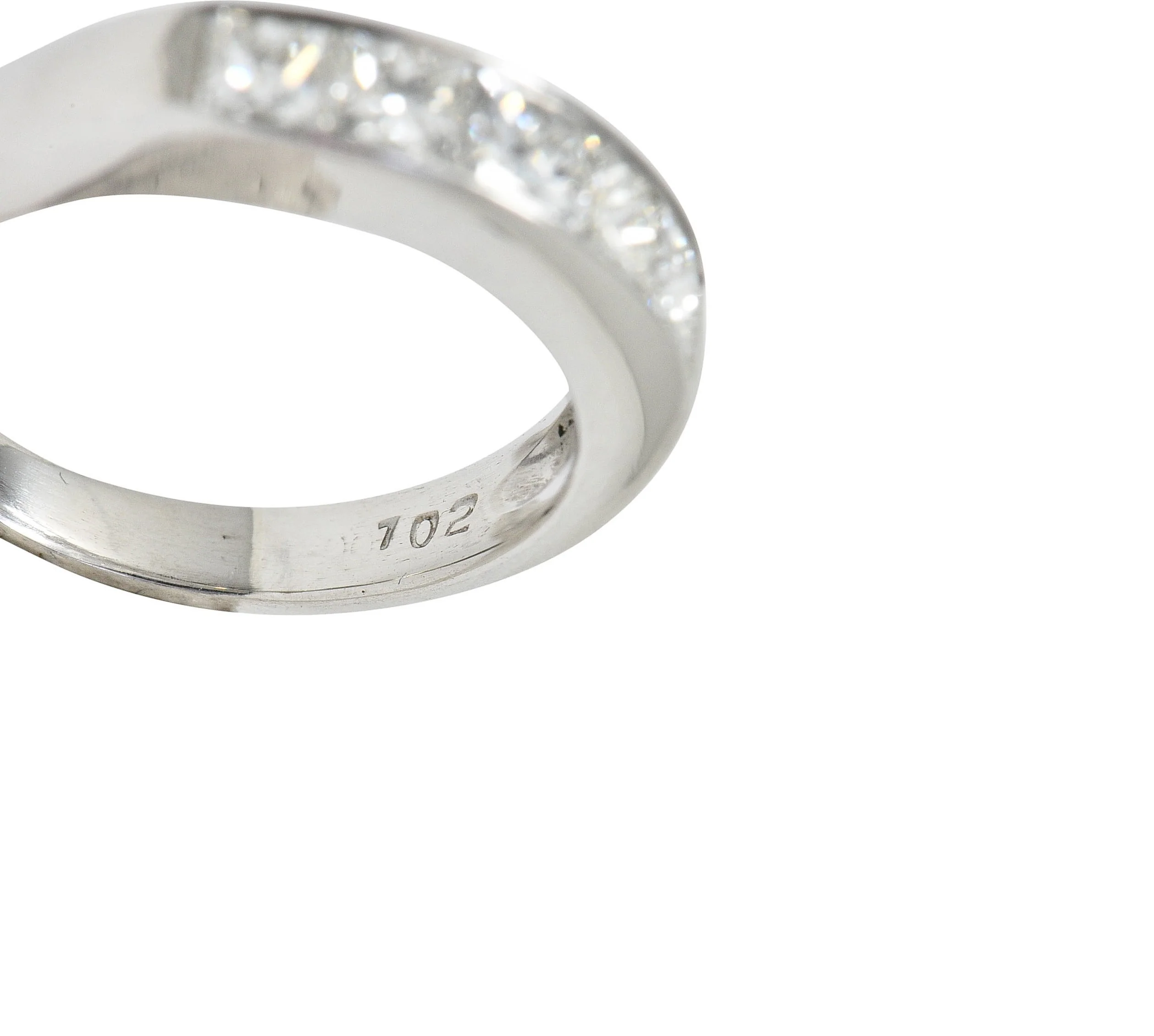 Modern 1.02 CTW Princess Diamond Platinum Channel Band Ring - Image 8