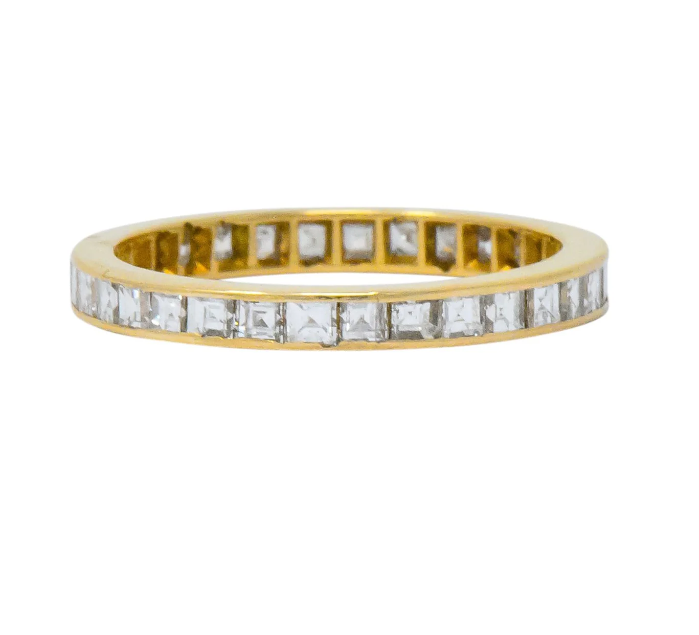 Modern 1.30 CTW Diamond 14 Karat Gold Eternity Band Ring - Image 3