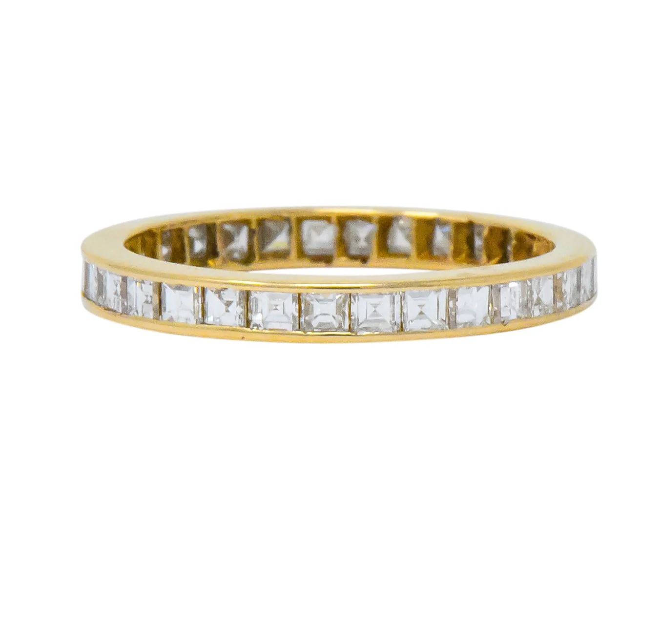 Modern 1.30 CTW Diamond 14 Karat Gold Eternity Band Ring - Image 4