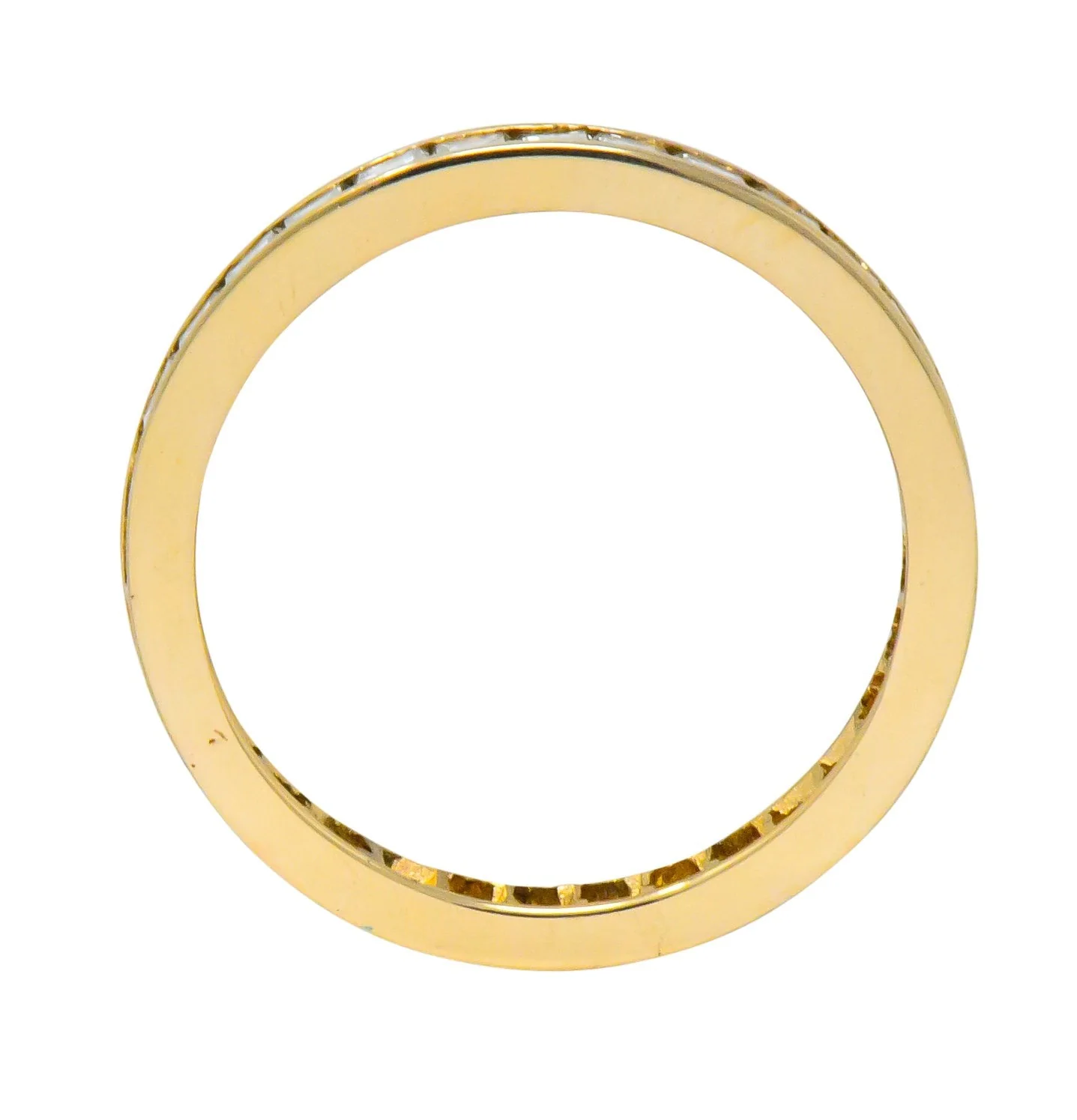 Modern 1.30 CTW Diamond 14 Karat Gold Eternity Band Ring - Image 5