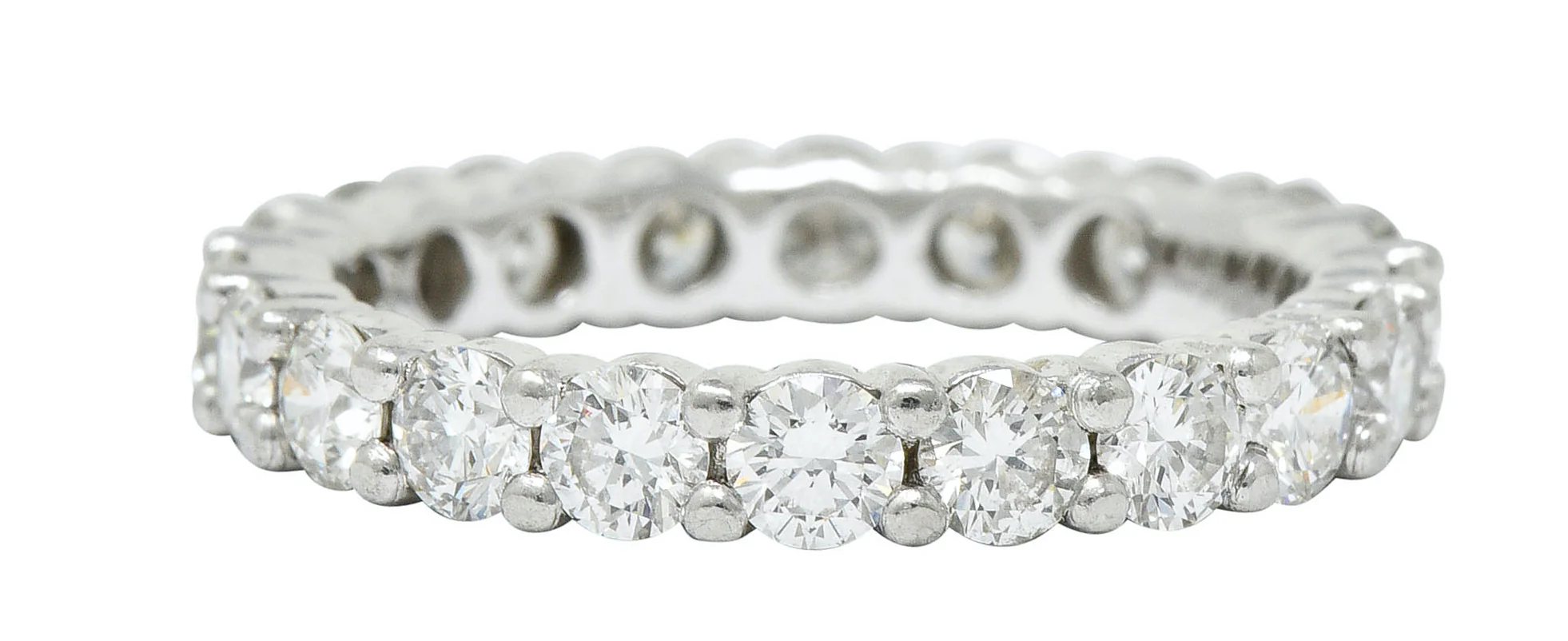 Modern 2.00 CTW Diamond Platinum Eternity Band Ring - Image 4