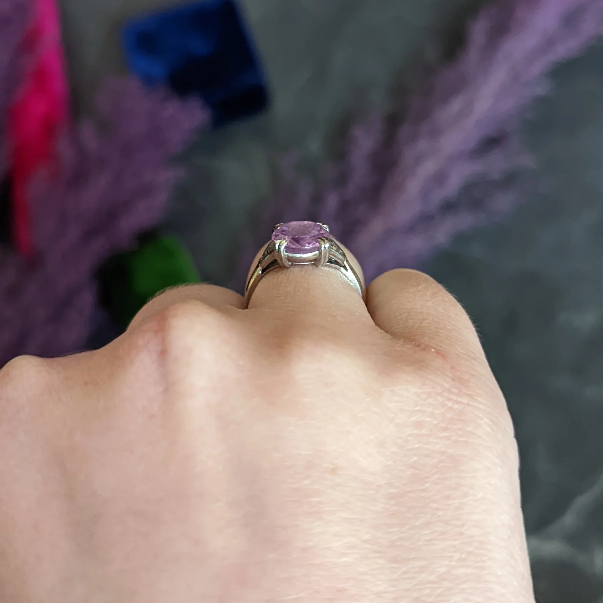Neoclassical 4.95 CTW Purple Sapphire Diamond Platinum Zeus Intaglio Art Deco Ring - Image 11