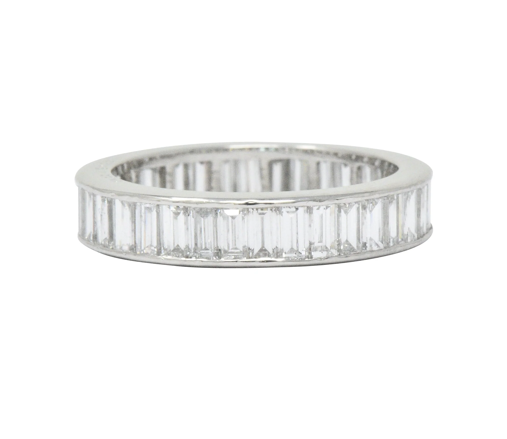 Oscar Heyman 1.80 CTW Baguette Diamond Platinum Eternity Band Ring - Image 3