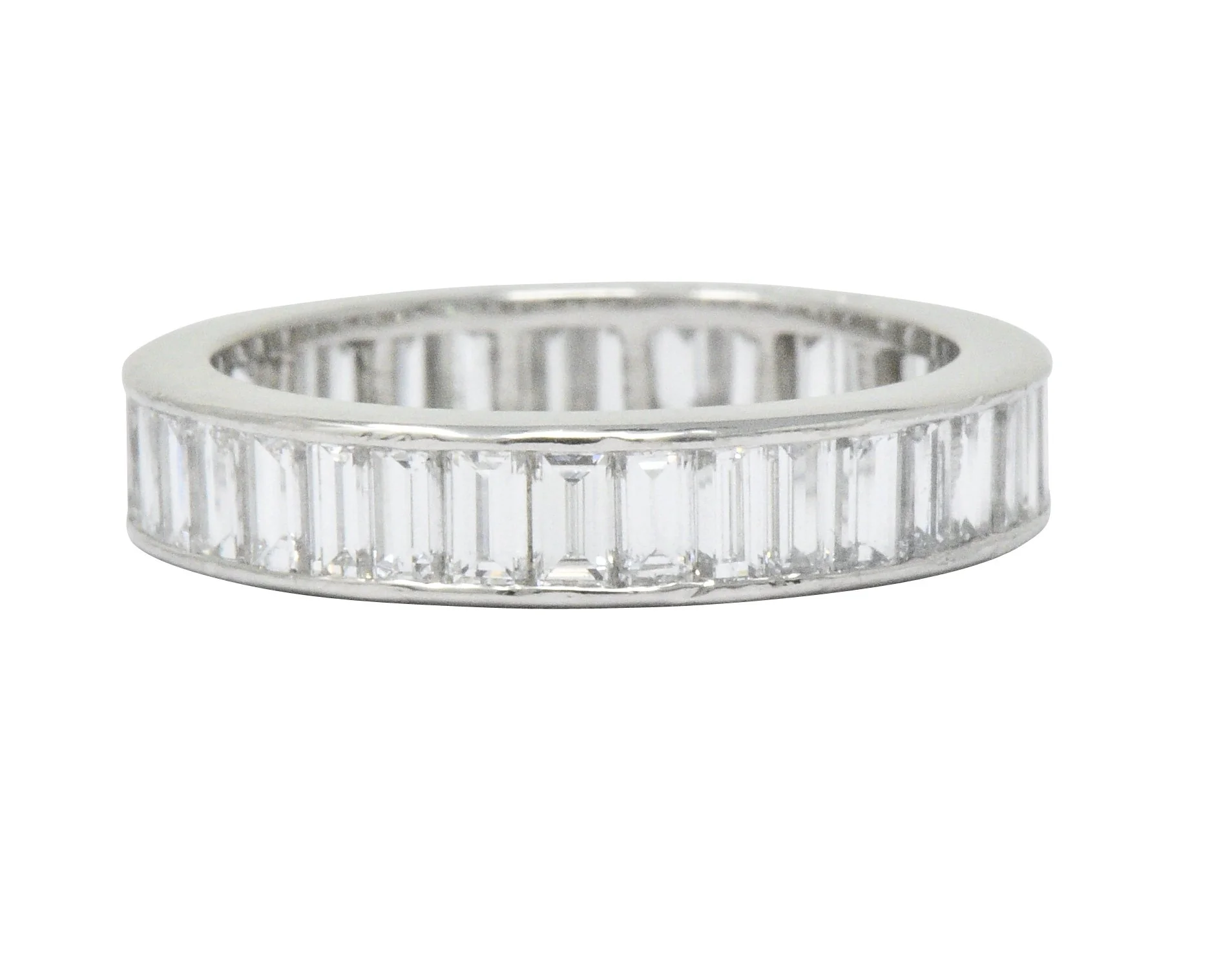 Oscar Heyman 1.80 CTW Baguette Diamond Platinum Eternity Band Ring - Image 4