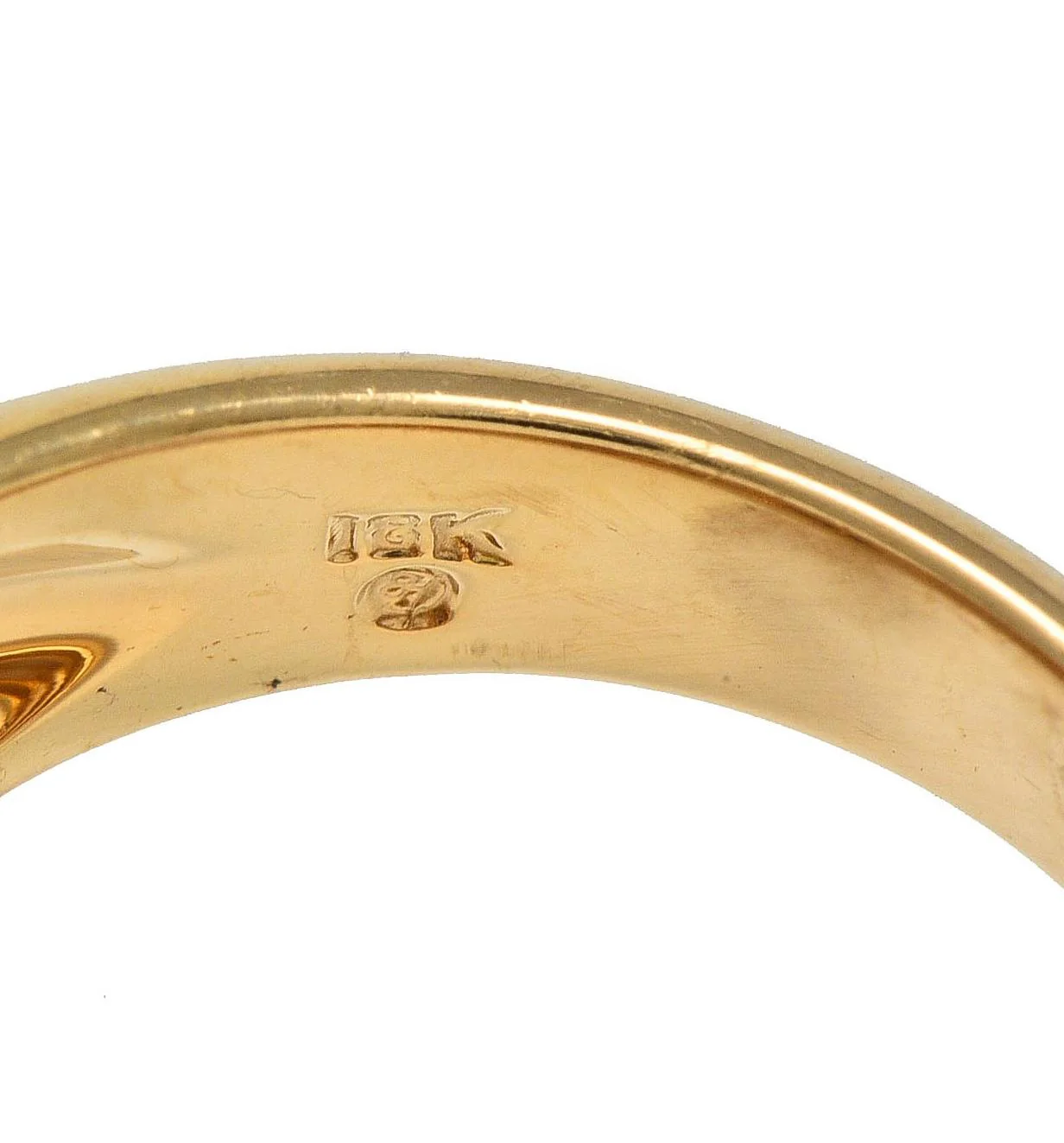 Oscar Heyman 1980's Sapphire Diamond 18 Karat Yellow Gold Vintage Bombé Ring - Image 5