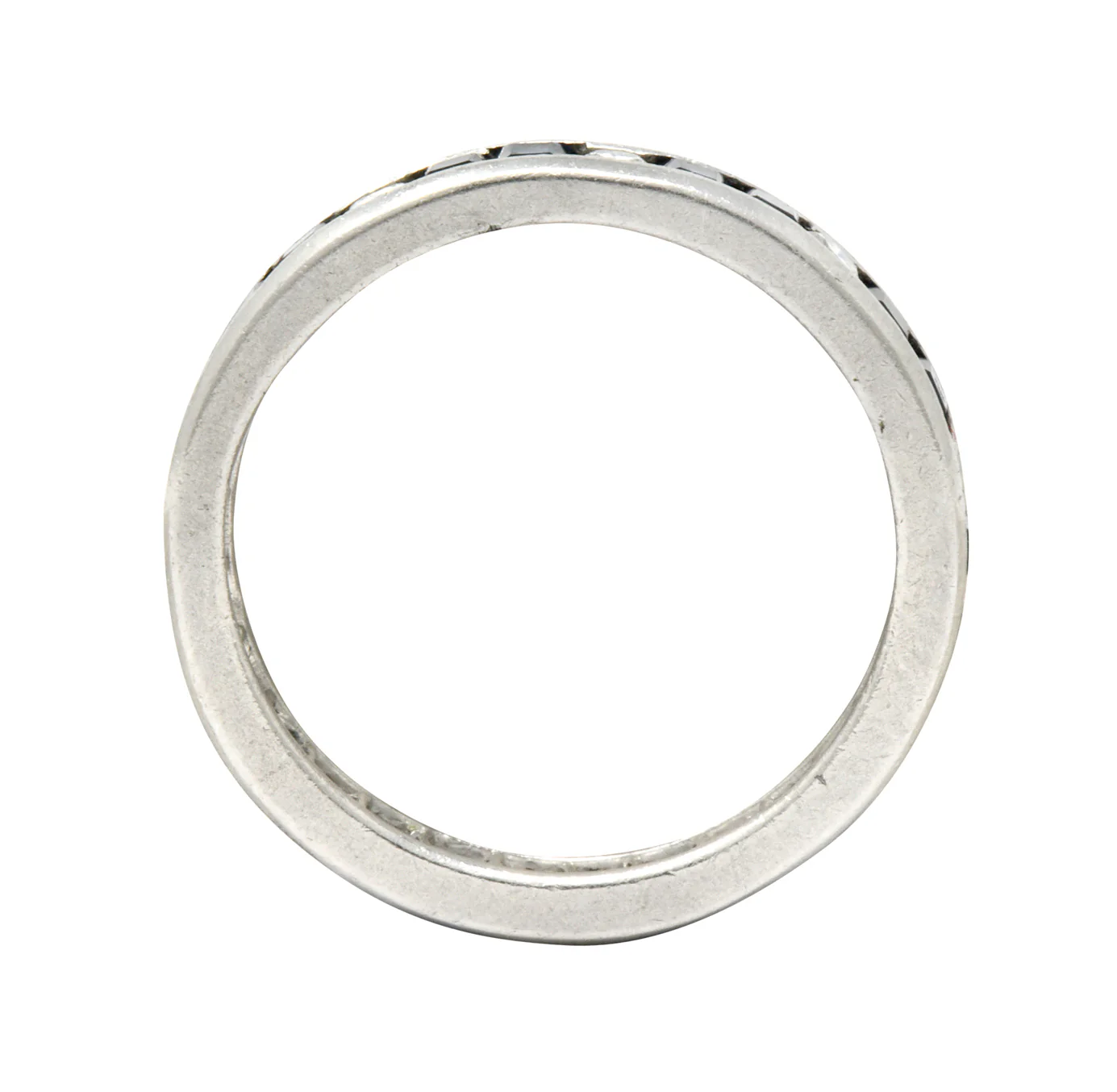 Oscar Heyman Brothers 1.10 CTW Sapphire Diamond Platinum Eternity Band Ring - Image 3