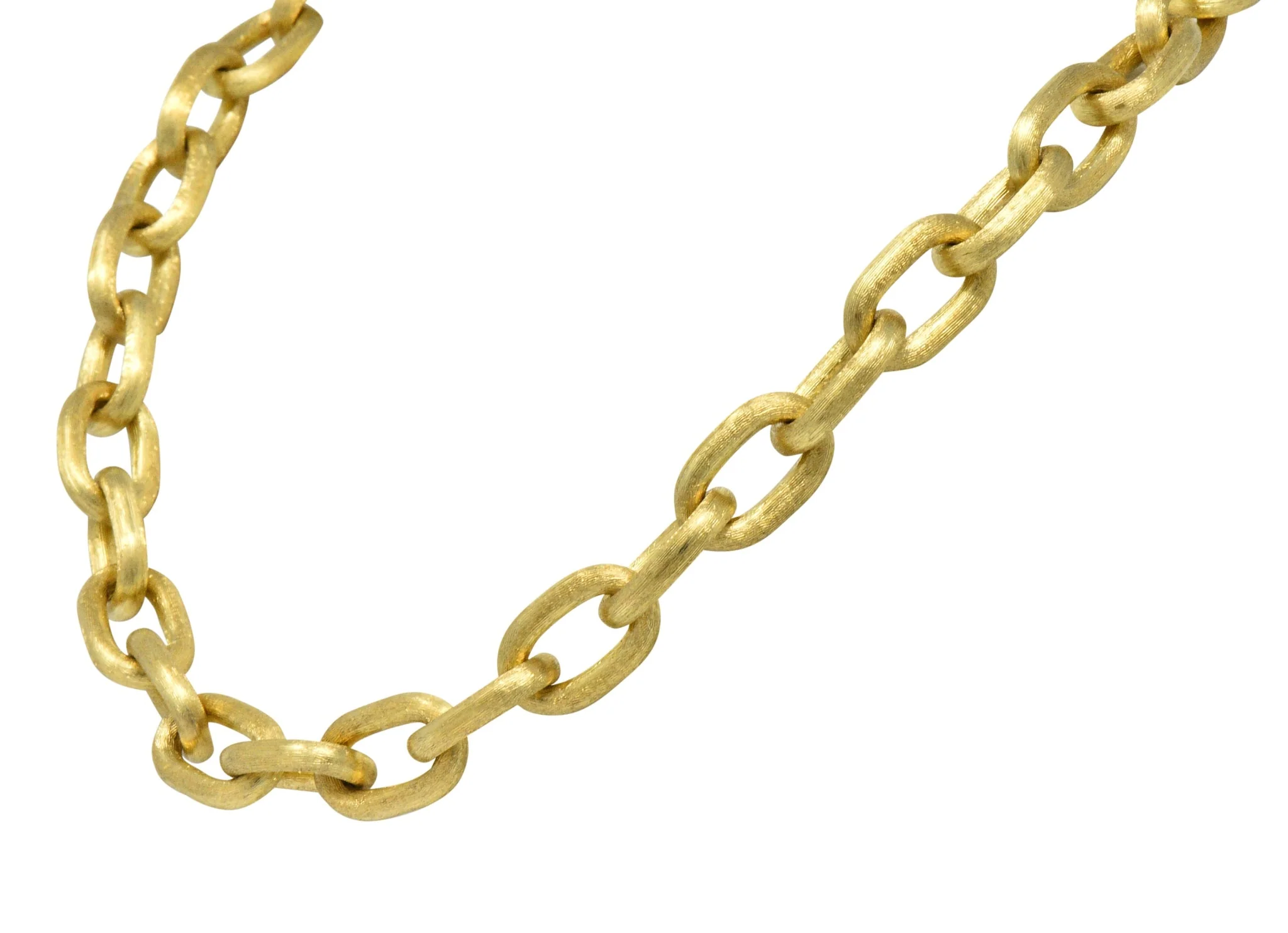 Oustanding Contemporary 18 Karat Gold Italian Large Link Necklace - Image 2