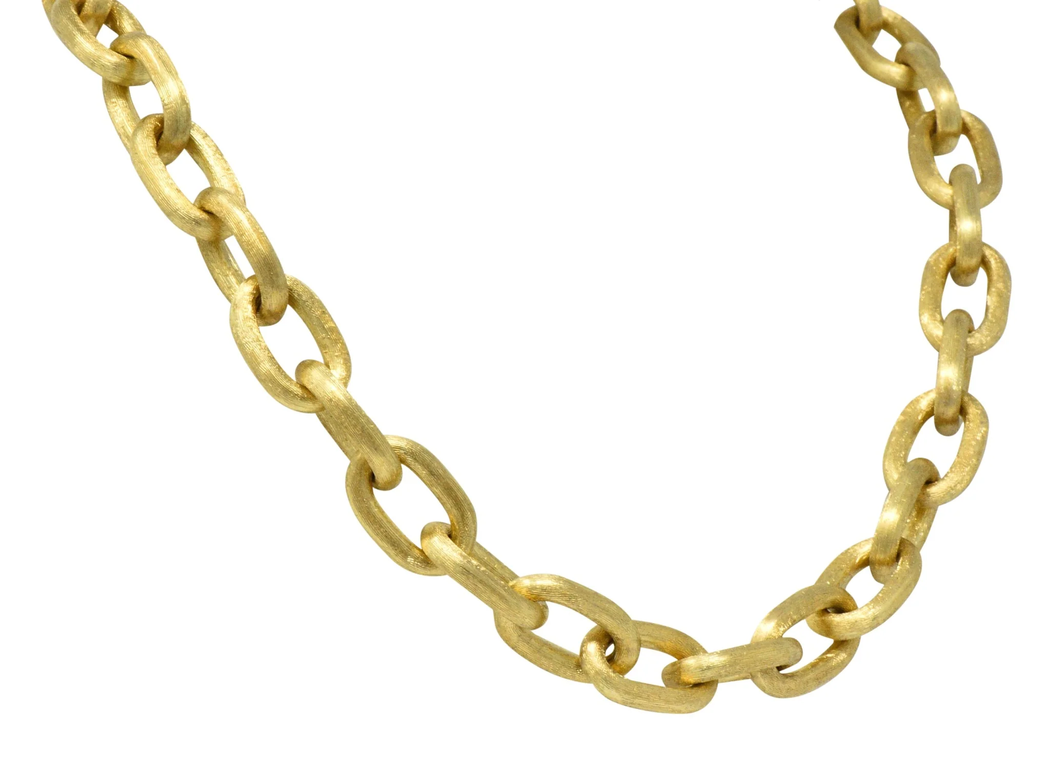 Oustanding Contemporary 18 Karat Gold Italian Large Link Necklace - Image 3