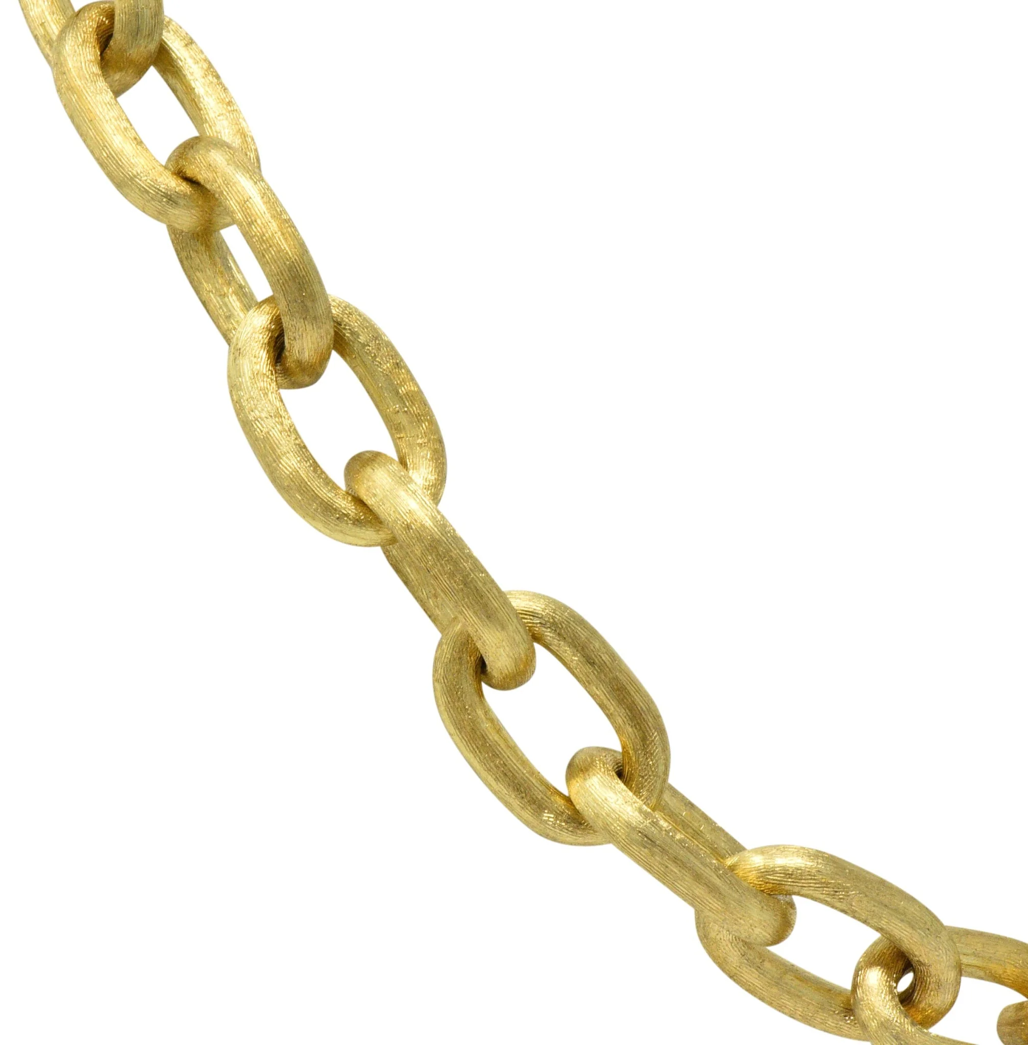 Oustanding Contemporary 18 Karat Gold Italian Large Link Necklace - Image 4