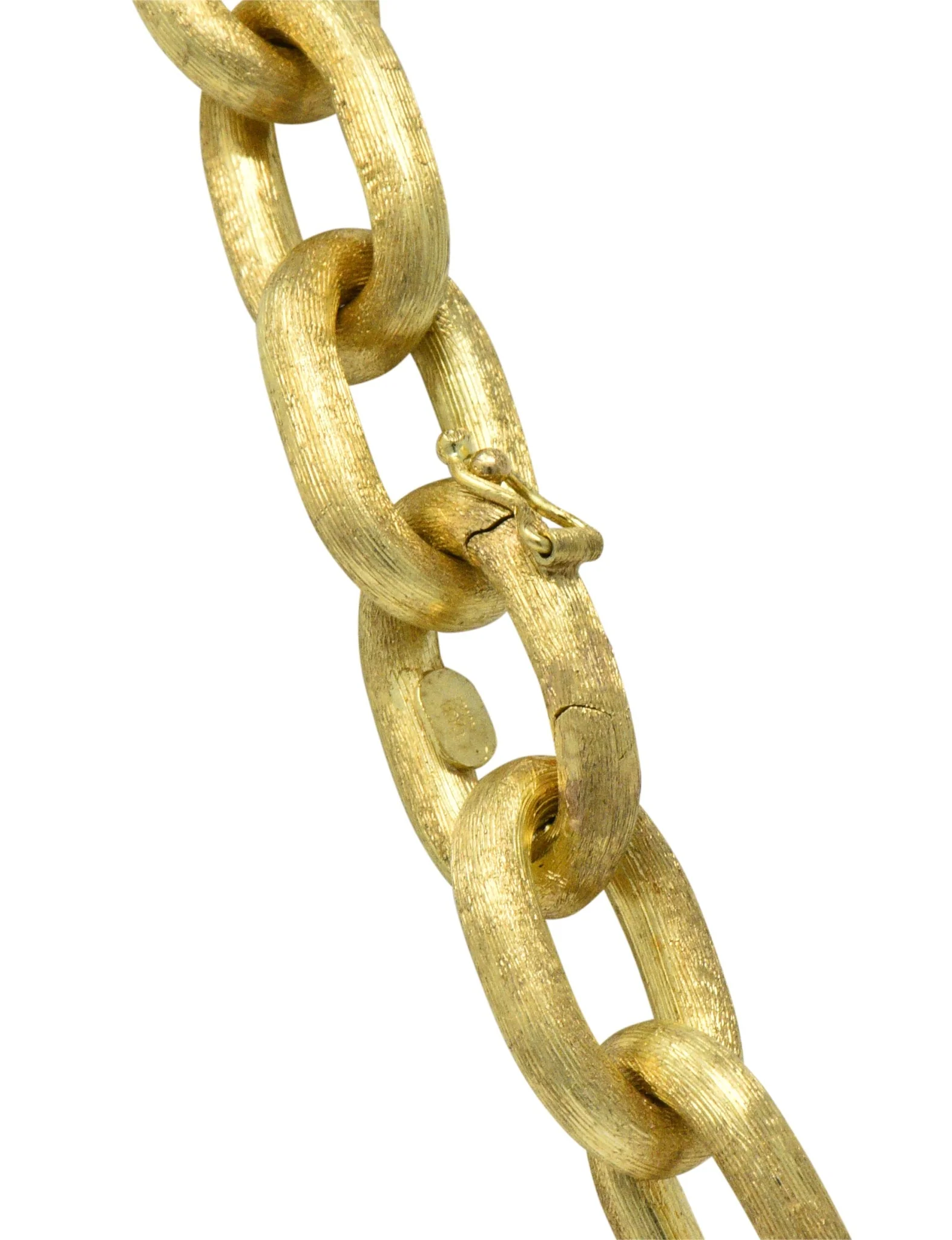 Oustanding Contemporary 18 Karat Gold Italian Large Link Necklace - Image 5