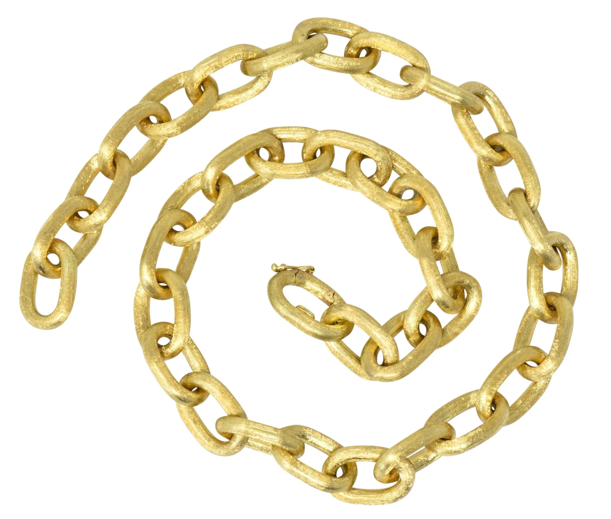Oustanding Contemporary 18 Karat Gold Italian Large Link Necklace - Image 6