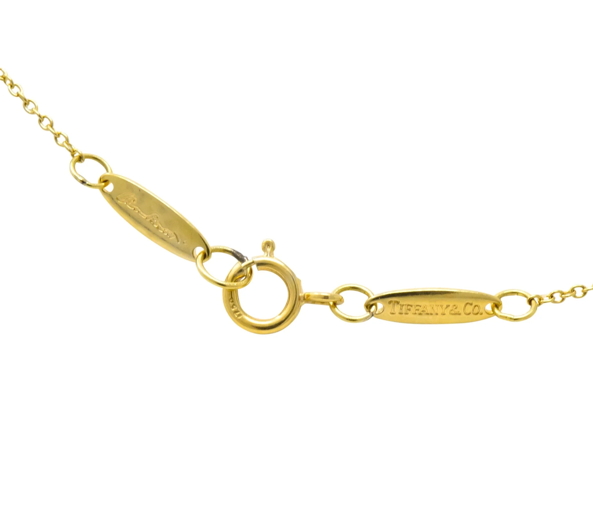 Paloma Picasso Tiffany & Co. 18 Karat Gold Letter K Pendant Necklace - Image 8