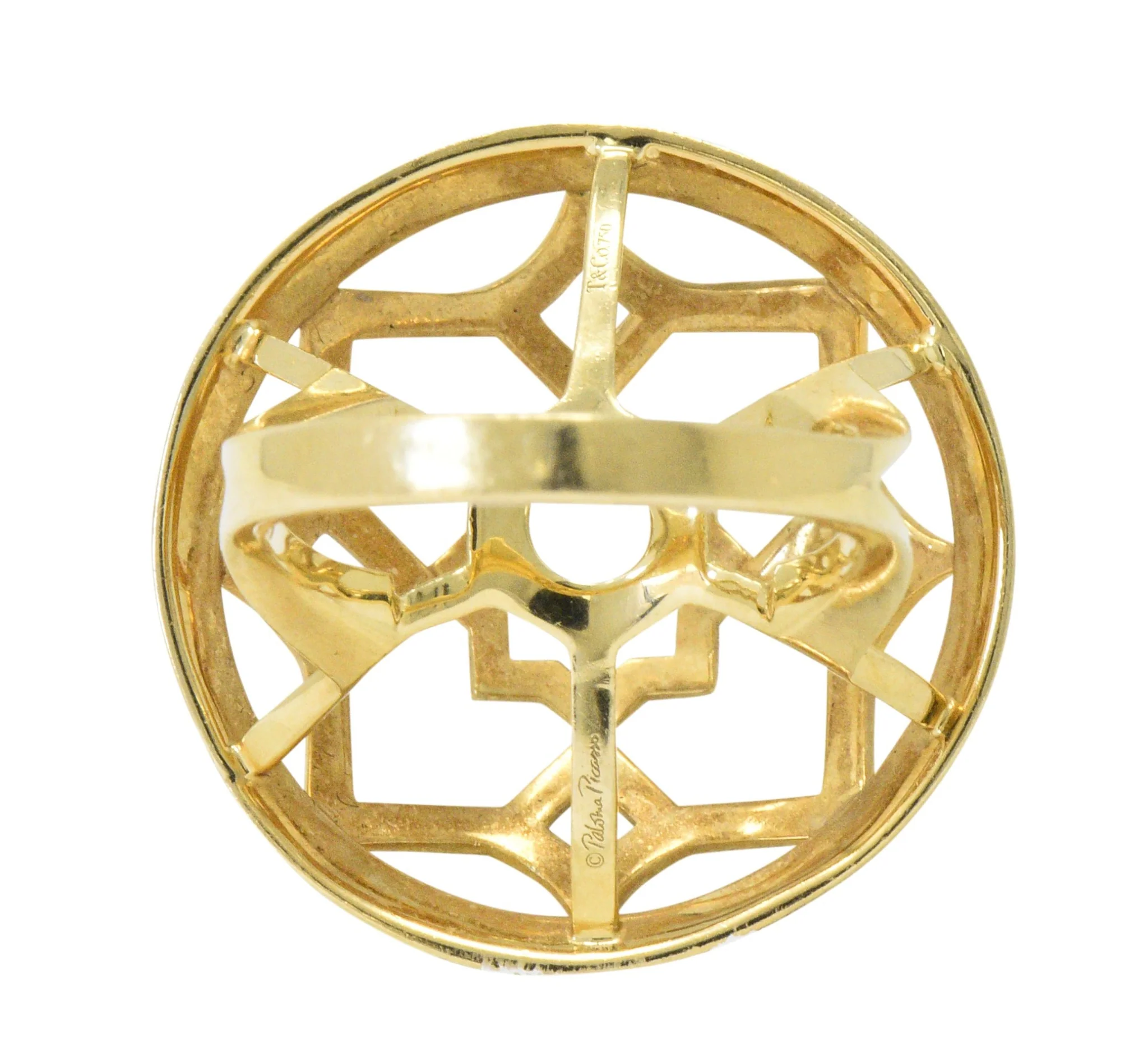 Paloma Picasso Tiffany & Co. 18 Karat Gold Zellige Statement Ring - Image 4