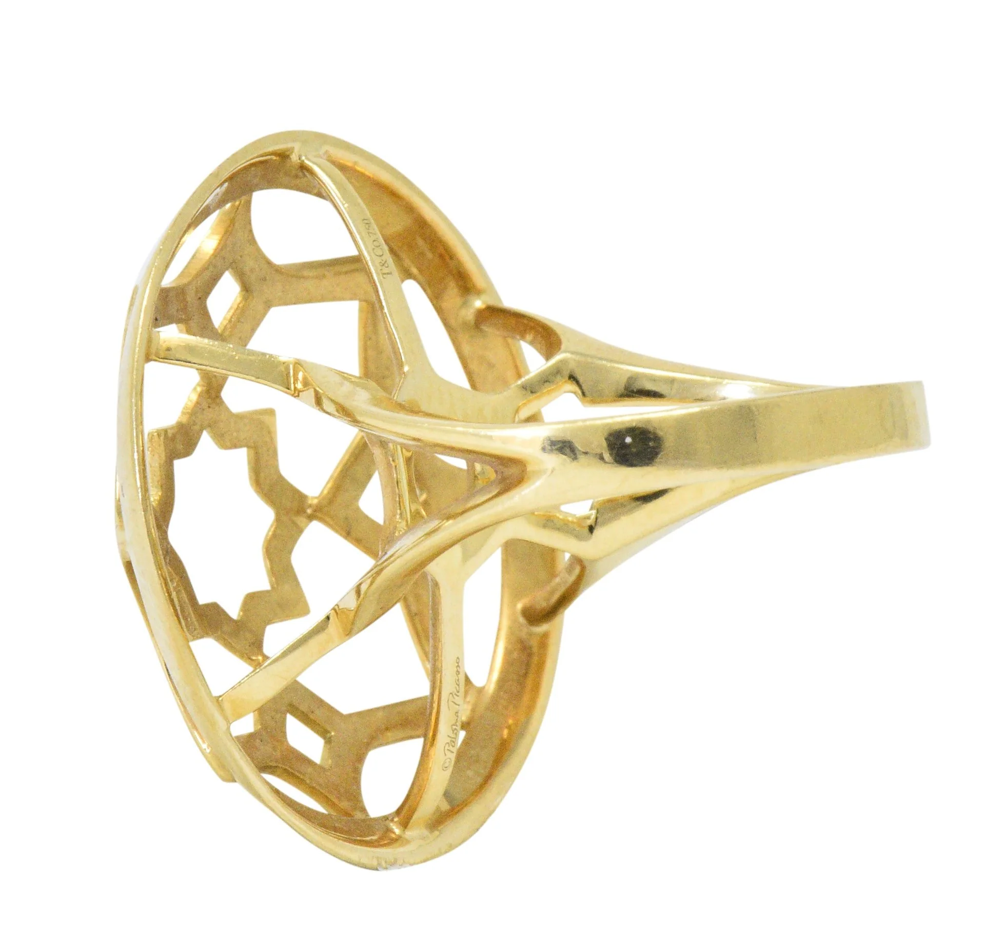 Paloma Picasso Tiffany & Co. 18 Karat Gold Zellige Statement Ring - Image 5