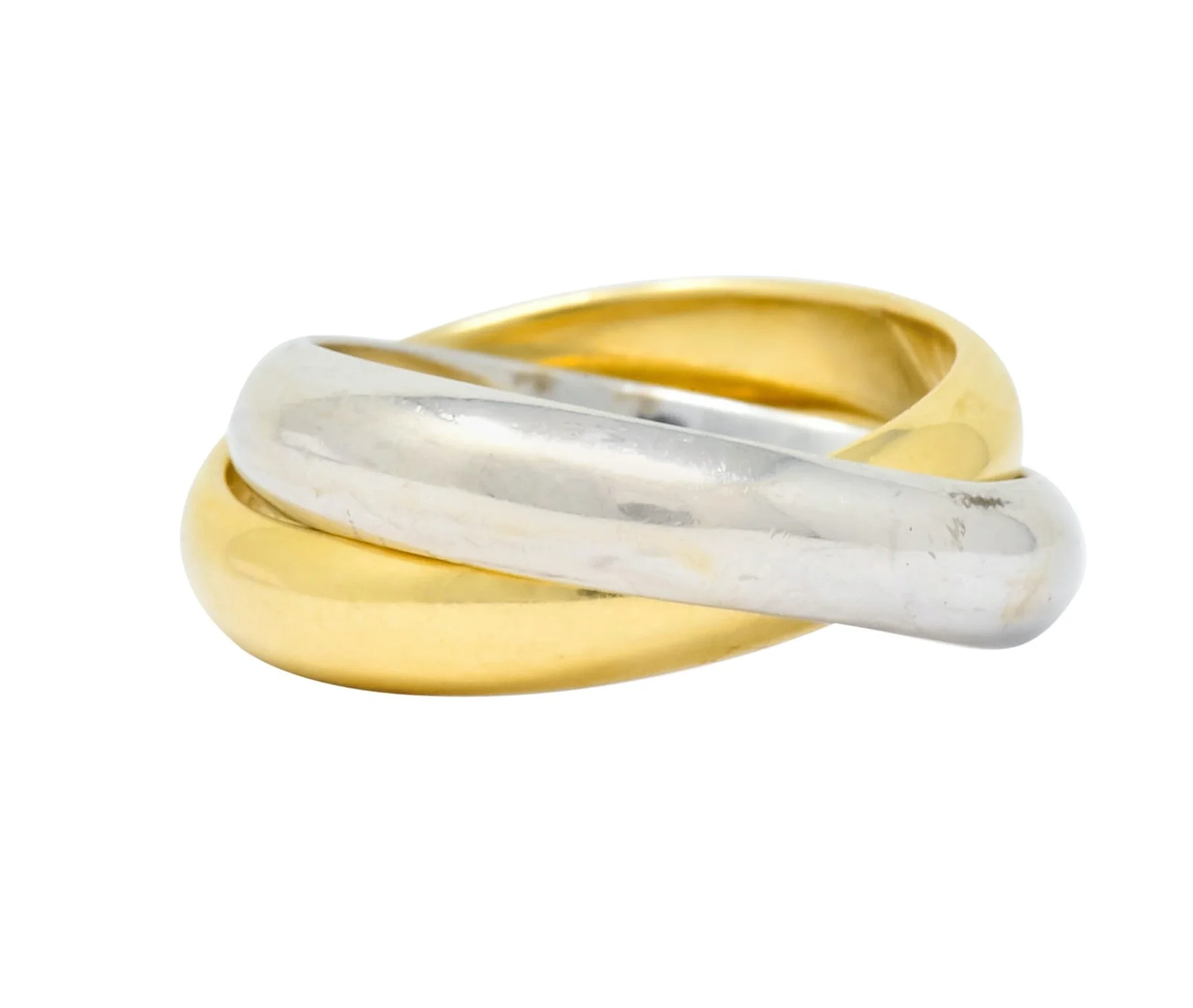 Paloma Picasso Tiffany & Co. 18 Karat Two-Tone Gold Melody Rolling Band Ring - Image 2