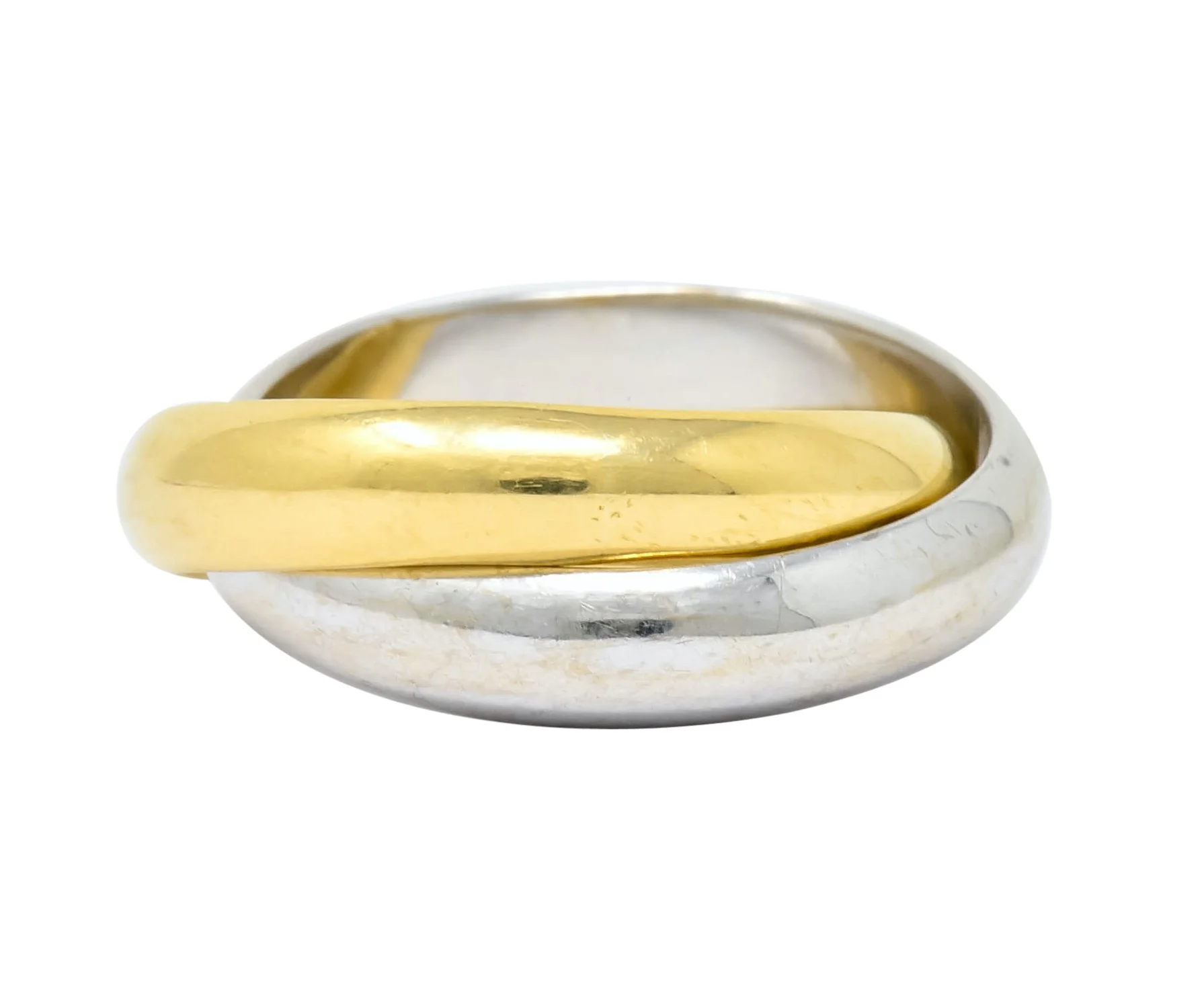 Paloma Picasso Tiffany & Co. 18 Karat Two-Tone Gold Melody Rolling Band Ring - Image 3