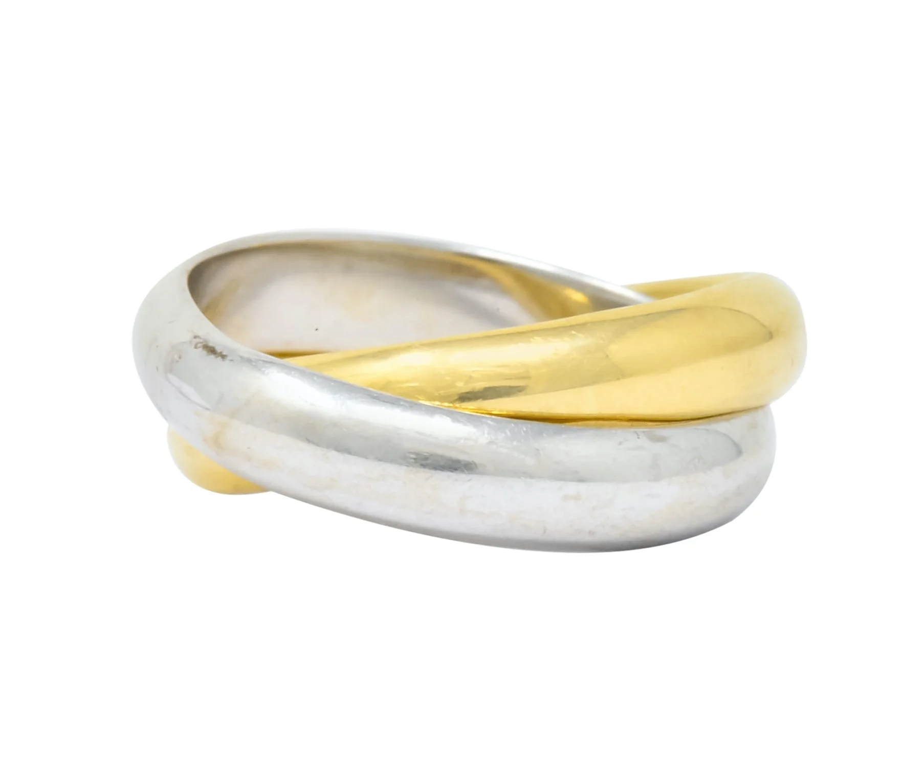 Paloma Picasso Tiffany & Co. 18 Karat Two-Tone Gold Melody Rolling Band Ring - Image 4