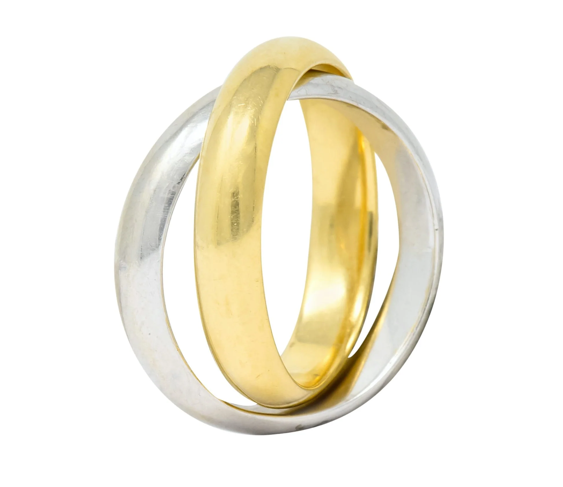Paloma Picasso Tiffany & Co. 18 Karat Two-Tone Gold Melody Rolling Band Ring - Image 5