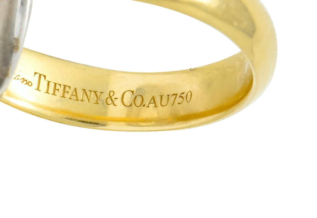 Paloma Picasso Tiffany & Co. 18 Karat Two-Tone Gold Melody Rolling Band Ring - Image 7