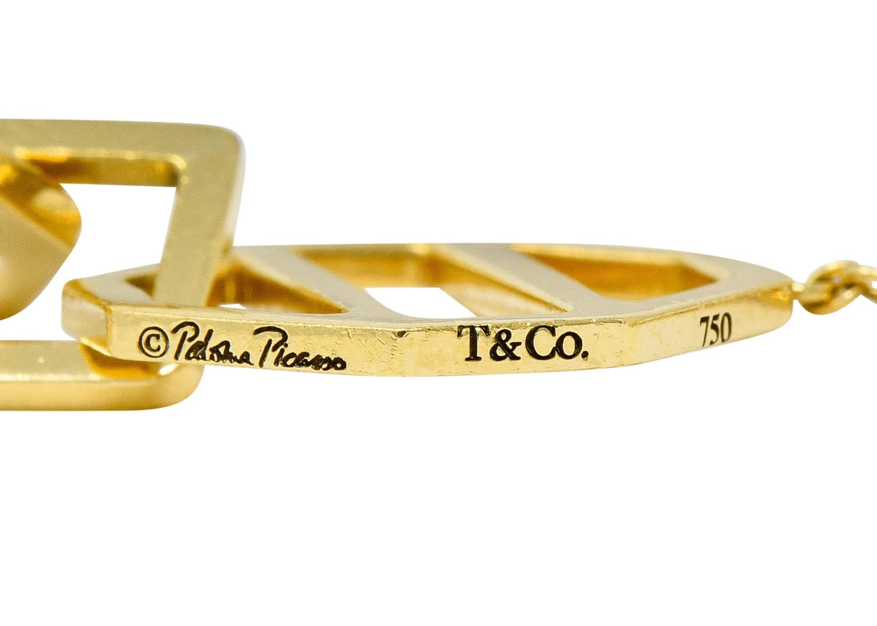 Paloma Picasso Tiffany & Co. Vintage 18 Karat Gold Octagonal Link Bracelet - Image 6