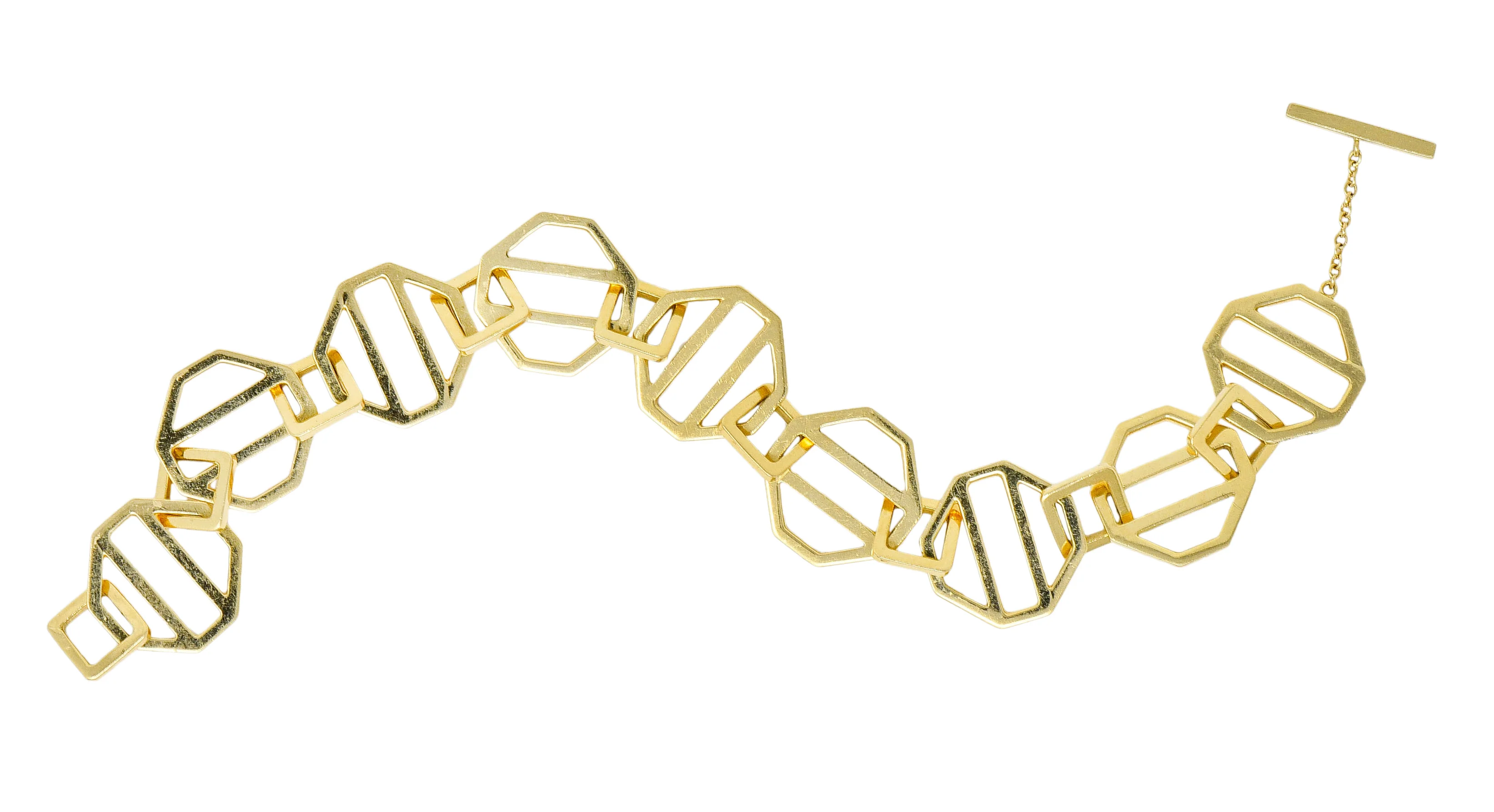 Paloma Picasso Tiffany & Co. Vintage 18 Karat Gold Octagonal Link Bracelet - Image 8