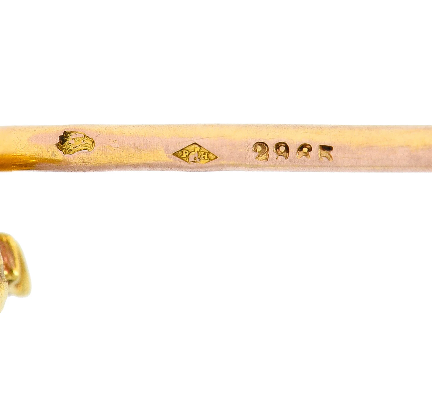 Plisson & Hartz French Art Nouveau Sapphire 18 Karat Yellow Gold Serpent Antique Stickpin - Image 5