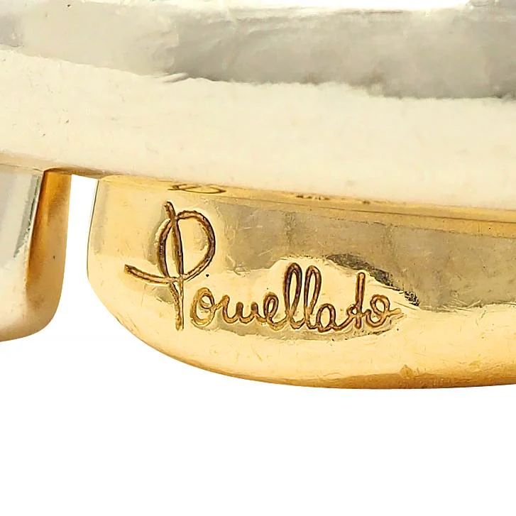 Pomellato 1990's 18 Karat Two-Tone Gold Vintage Spinning Tubolare Band Ring - Image 9