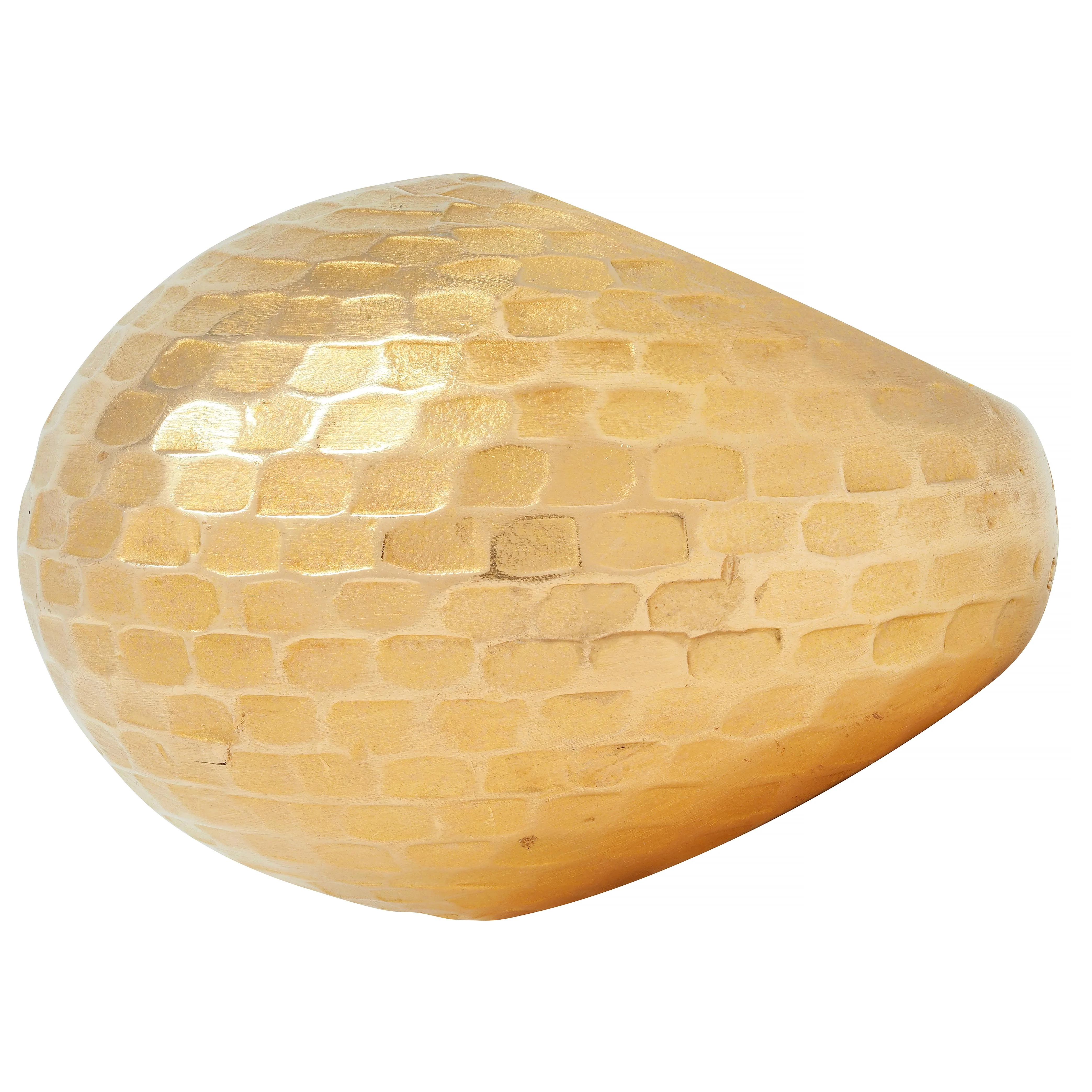 Pomellato 2005 18 Karat Yellow Gold Hammered Duna Cocktail Ring - Image 8