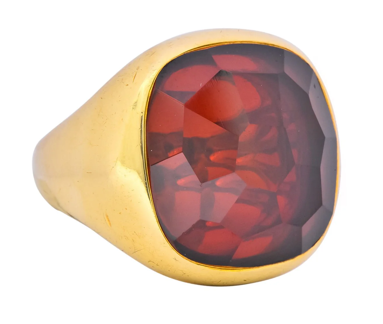 Pomellato Garnet 18 Karat Gold Bold Statement Ring - Image 2