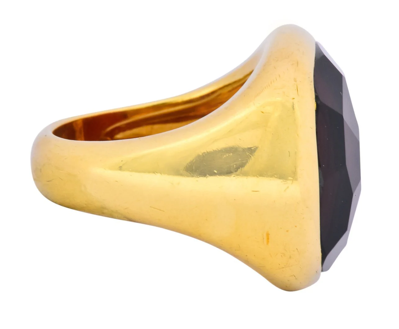 Pomellato Garnet 18 Karat Gold Bold Statement Ring - Image 3