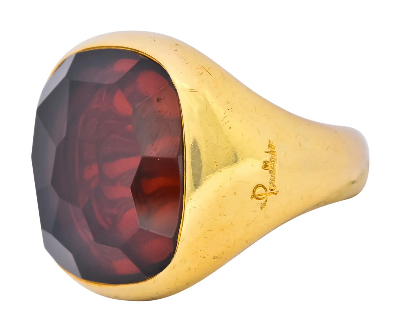 Pomellato Garnet 18 Karat Gold Bold Statement Ring - Image 5