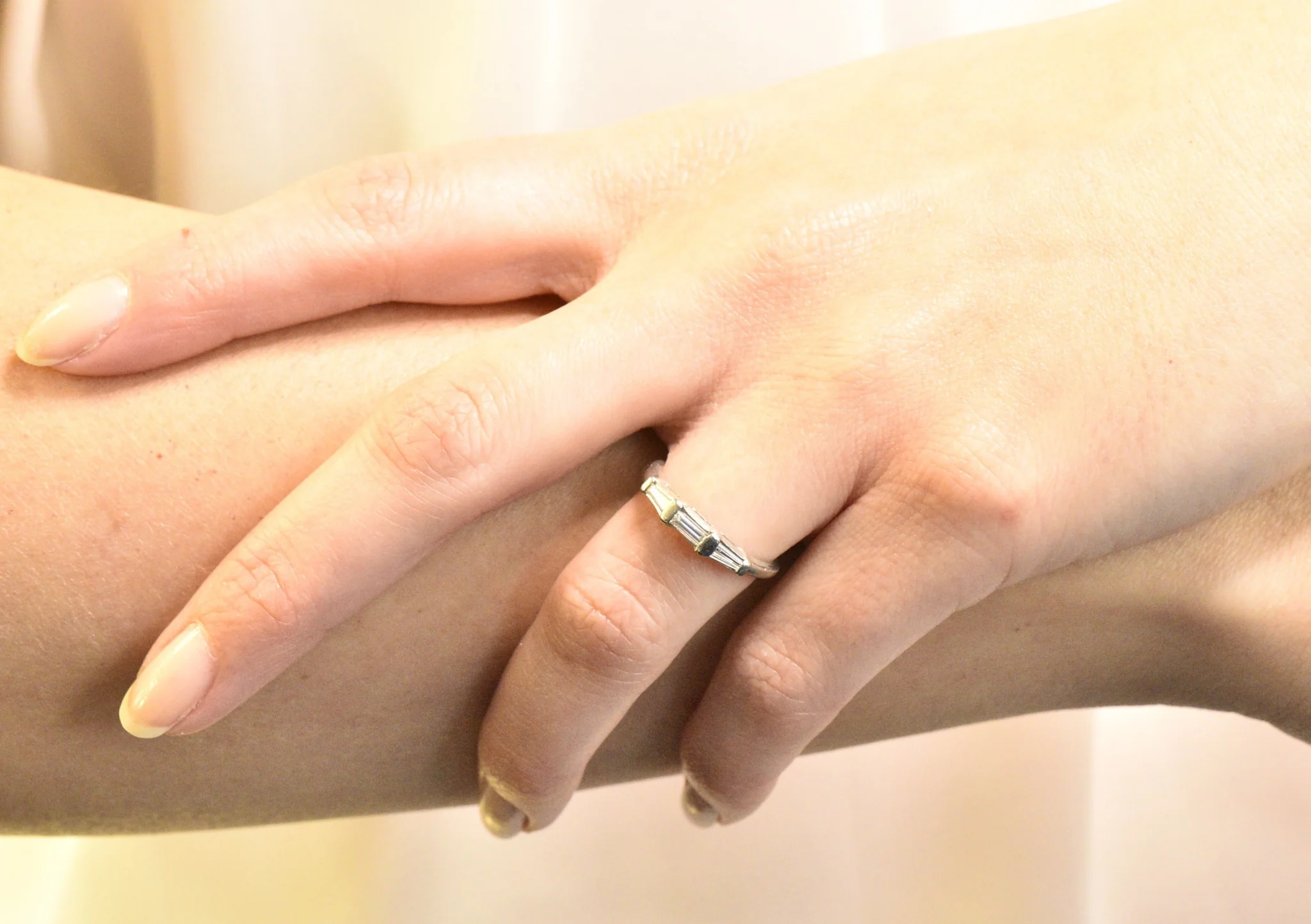 Retro 0.25 CTW Diamond Platinum Band Ring - Image 7