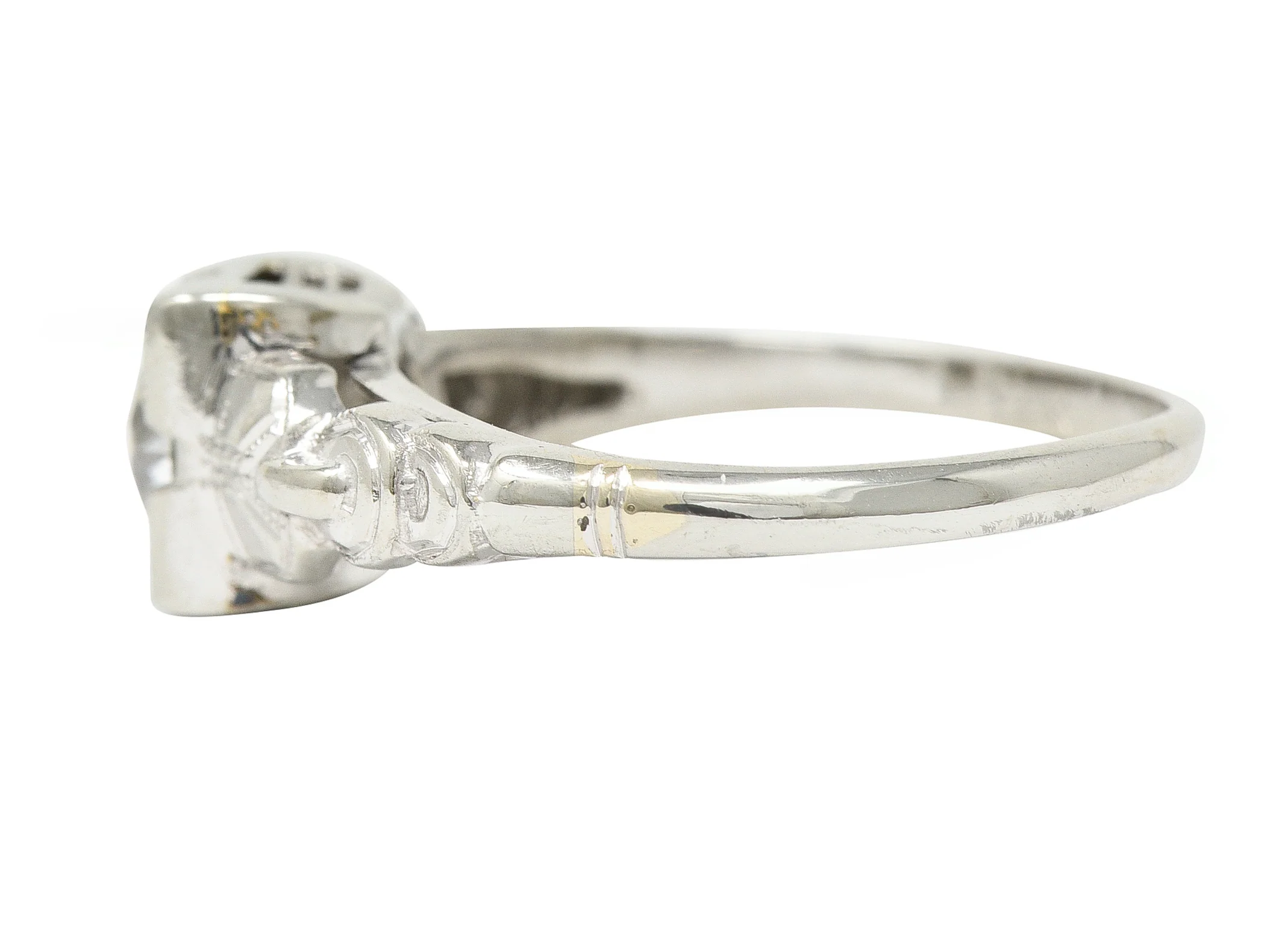 Retro 0.64 CTW Old Mine Cut Diamond 14 Karat Vintage Engagement Ring - Image 5