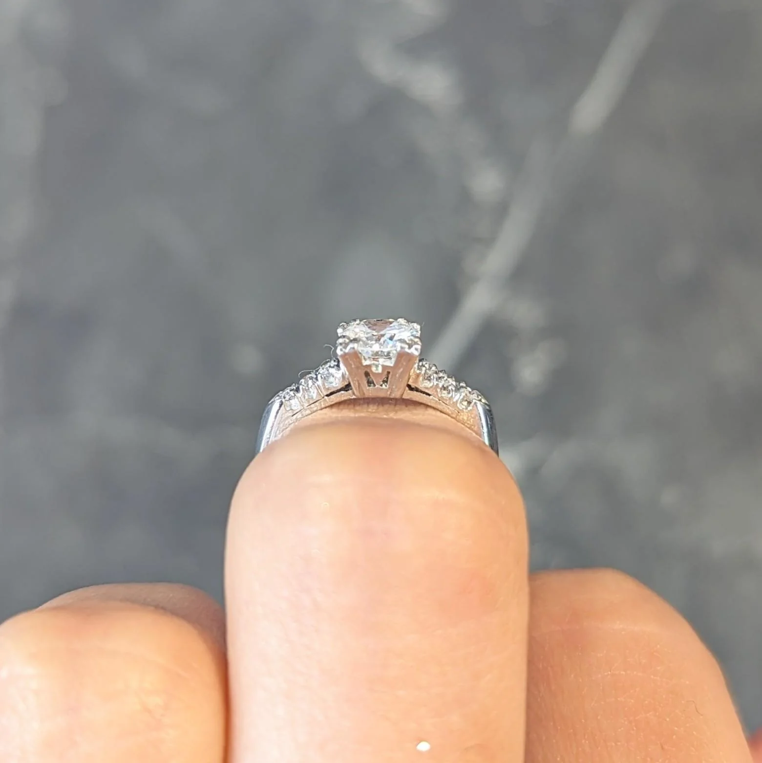 Retro 0.68 CTW Transitional Cut Diamond Platinum Fishtail Vintage Engagement Ring - Image 13