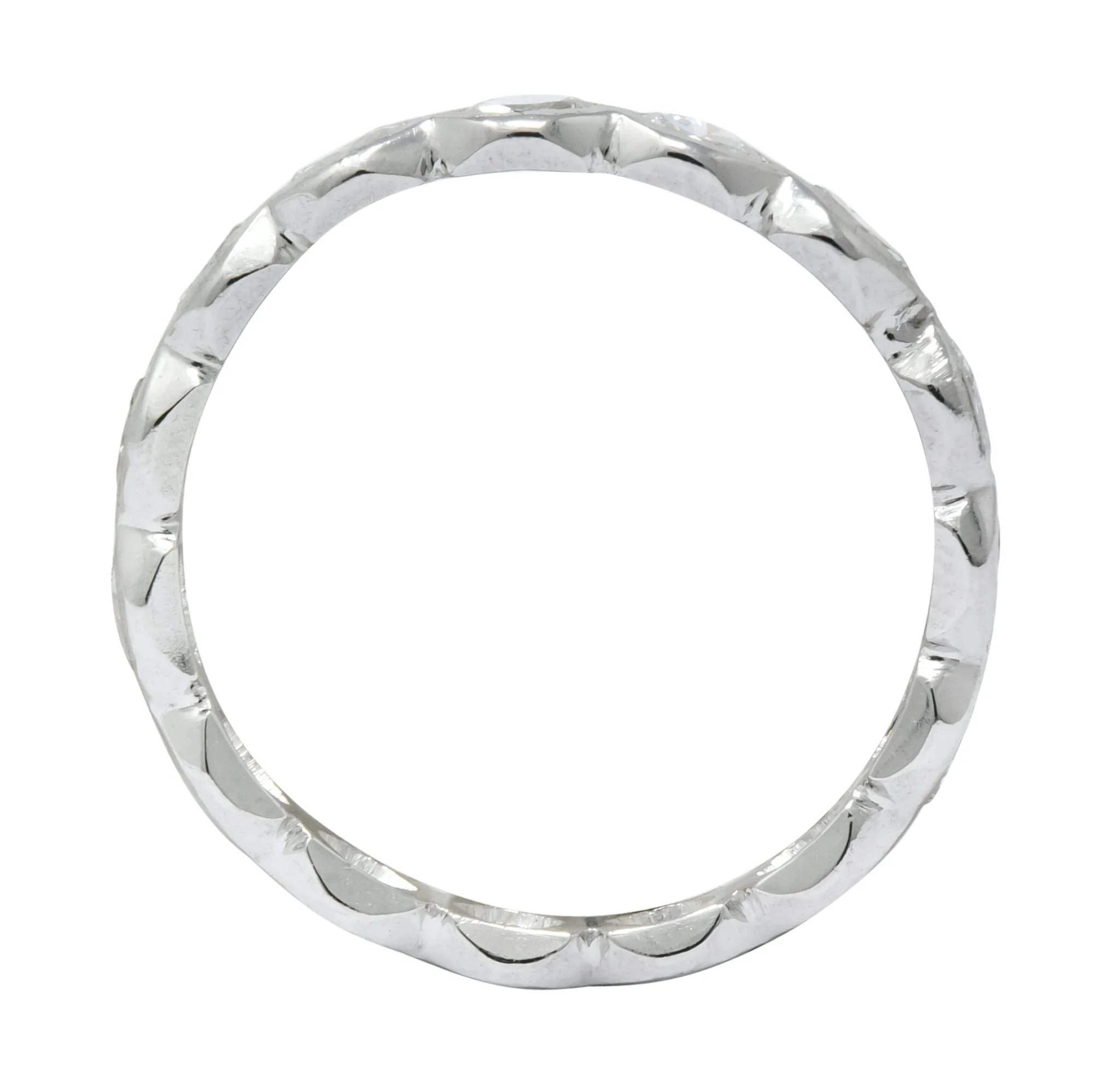 Retro 0.85 CTW Marquise Diamond Platinum Eternity Band Ring - Image 5