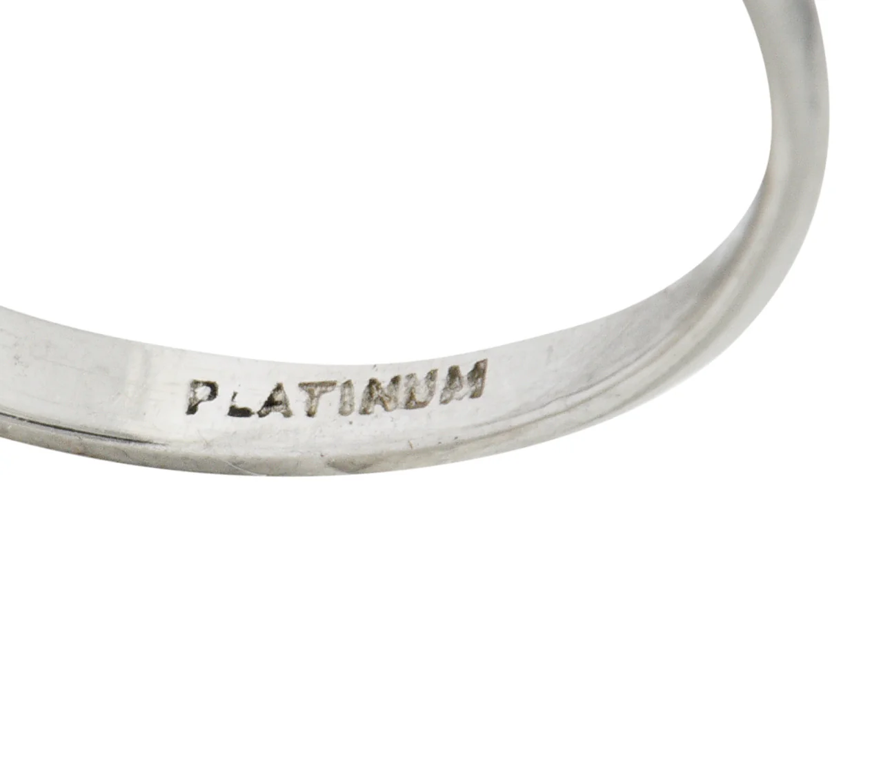 Retro 1.54 CTW Diamond Platinum Engagement Ring GIA Circa 1940 - Image 9