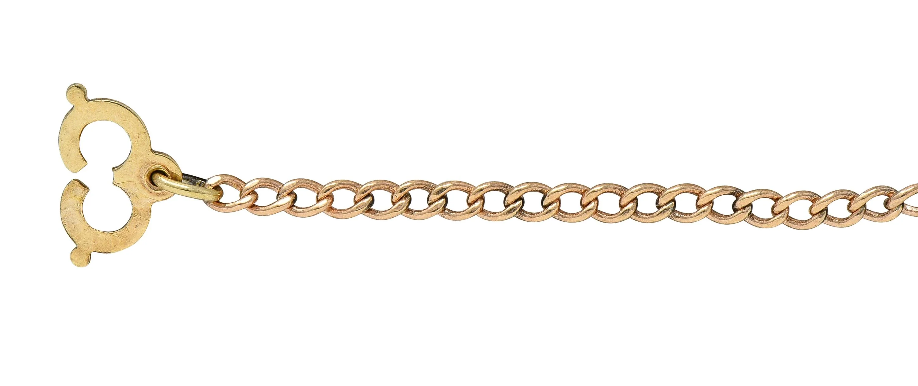 Retro 10 Karat Yellow Gold Vintage U.S. Army Link Bracelet - Image 4