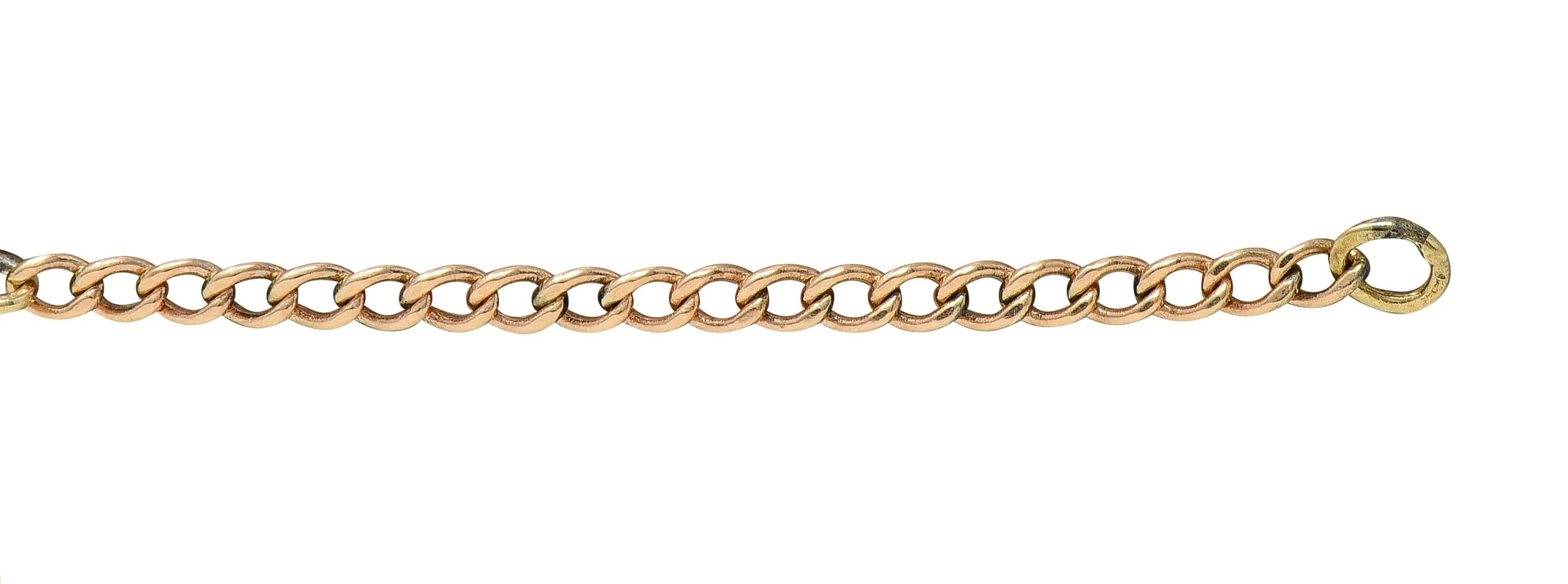 Retro 10 Karat Yellow Gold Vintage U.S. Army Link Bracelet - Image 5