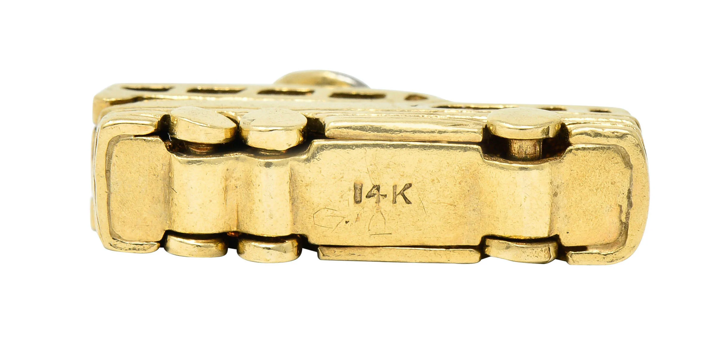 Retro 14 Karat Gold Articulated Scenicruiser Greyhound Bus Charm - Image 9
