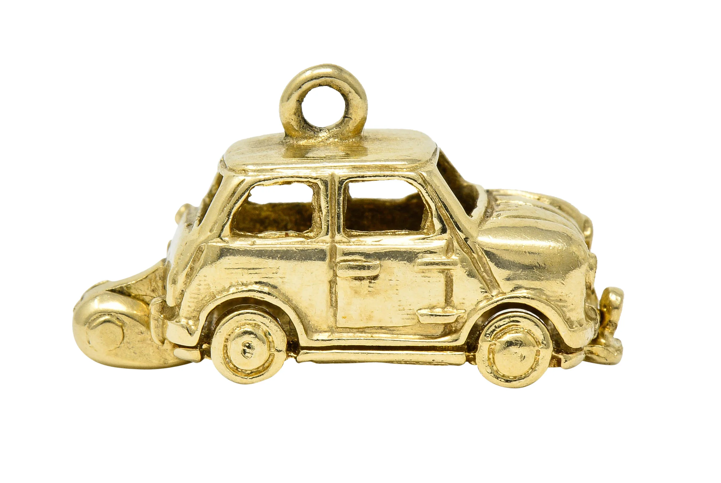Retro 14 Karat Gold Car Charm Circa 1940 - Image 3
