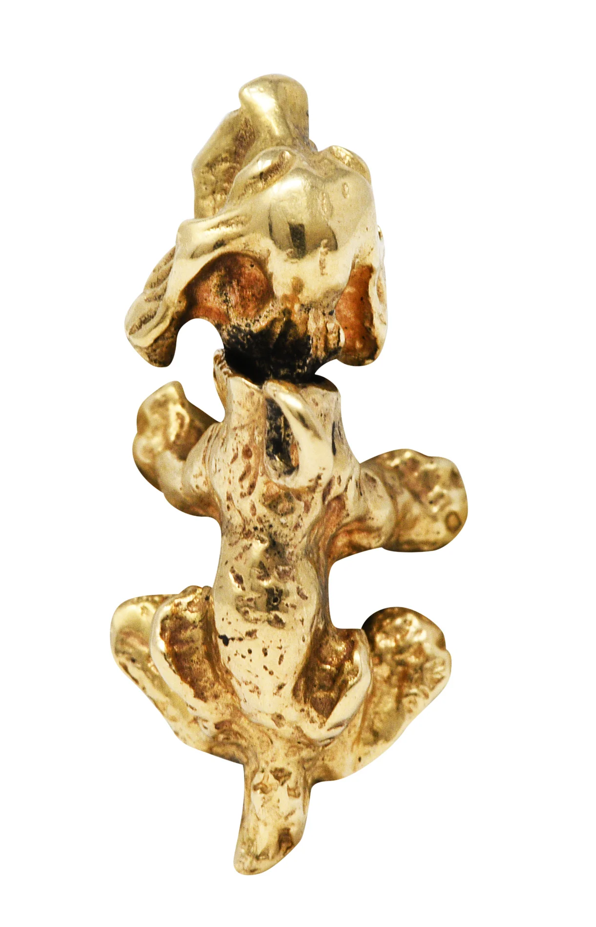 Retro 14 Karat Gold Cocker Spaniel Dog Bobble Head Charm - Image 9