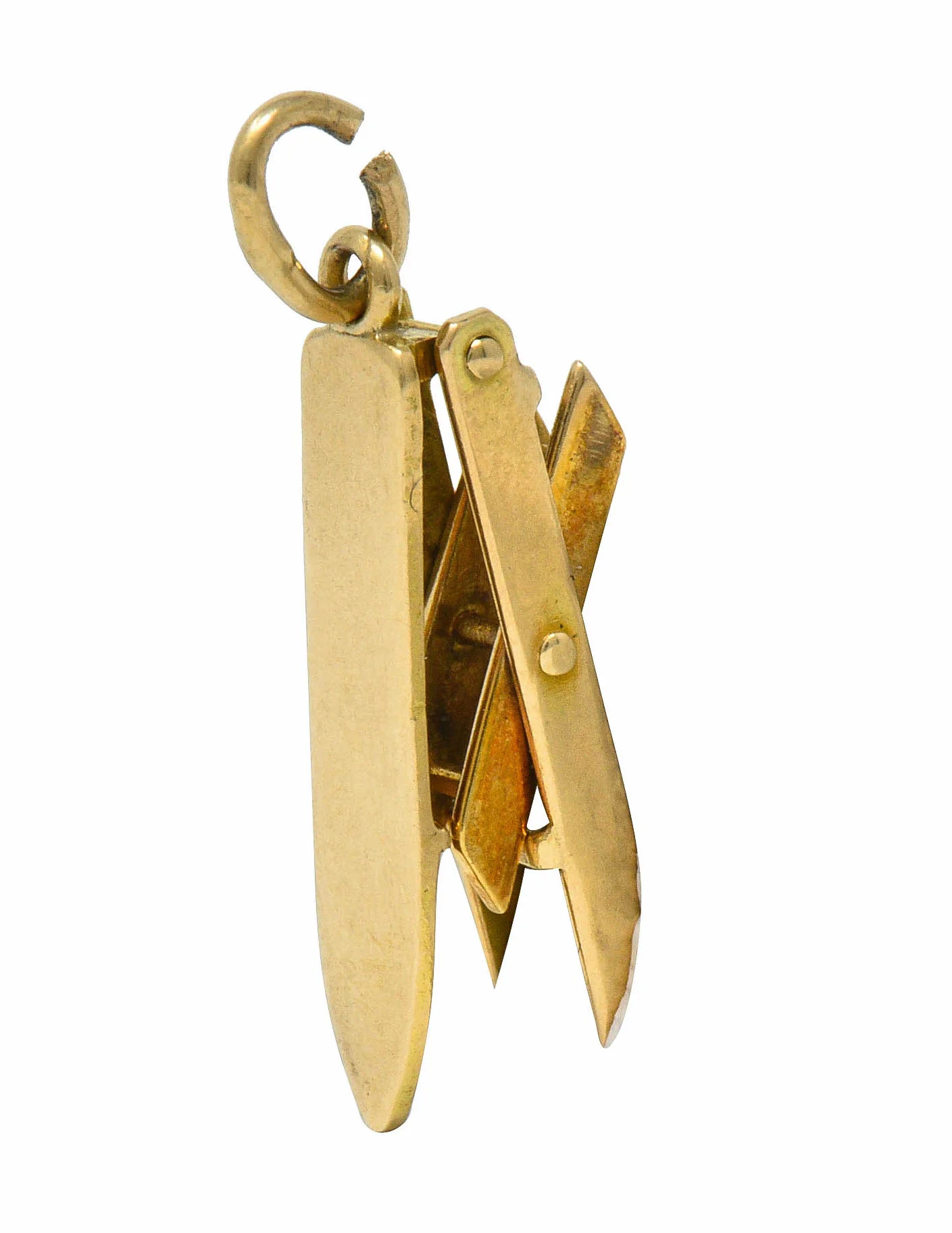 Retro 14 Karat Gold Collapsible Ironing Board Charm - Image 7