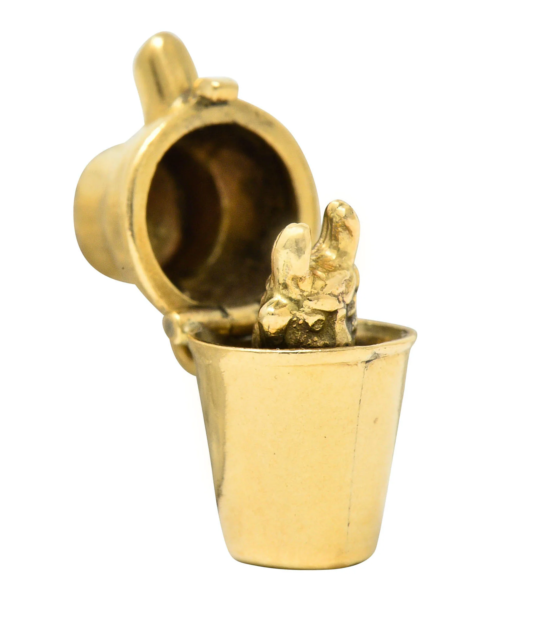 Retro 14 Karat Gold Devil Martini Shaker Charm - Image 10