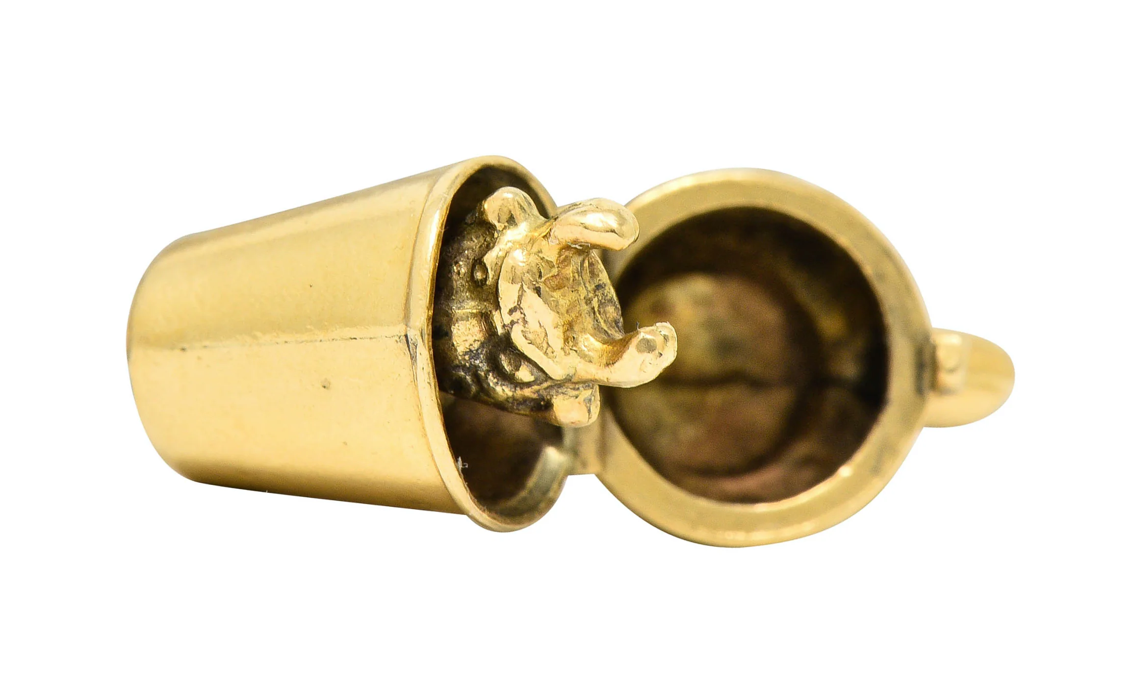 Retro 14 Karat Gold Devil Martini Shaker Charm - Image 11