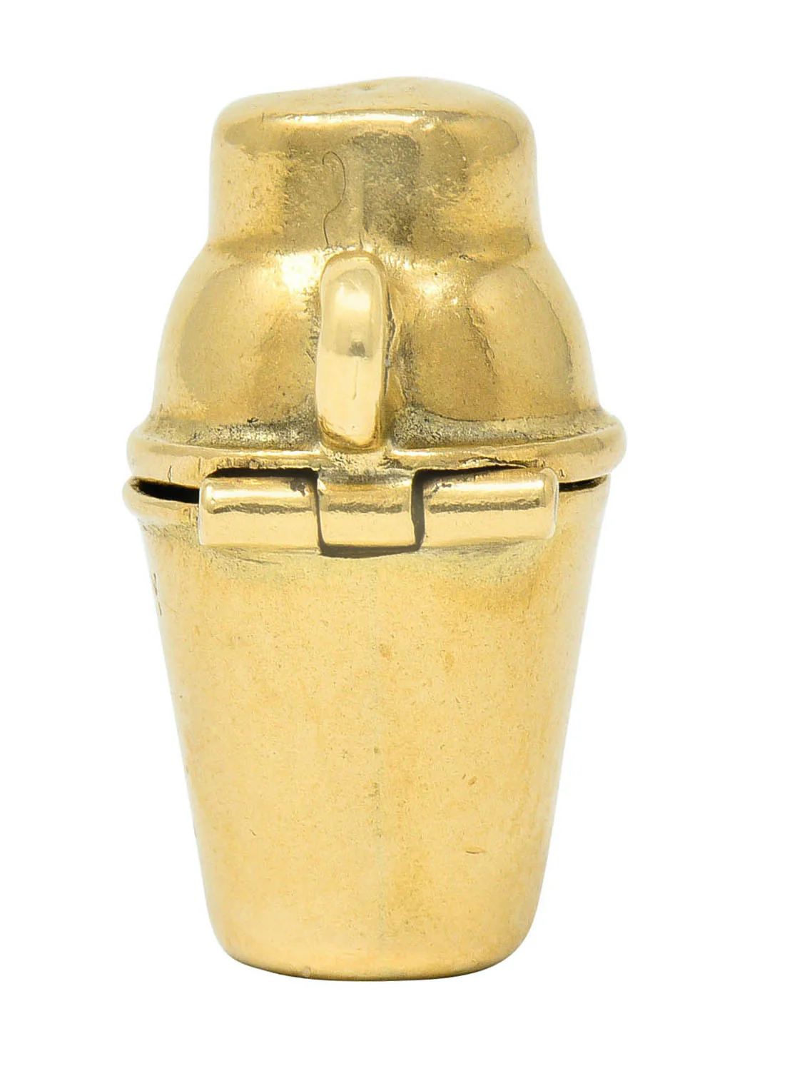 Retro 14 Karat Gold Devil Martini Shaker Charm - Image 6